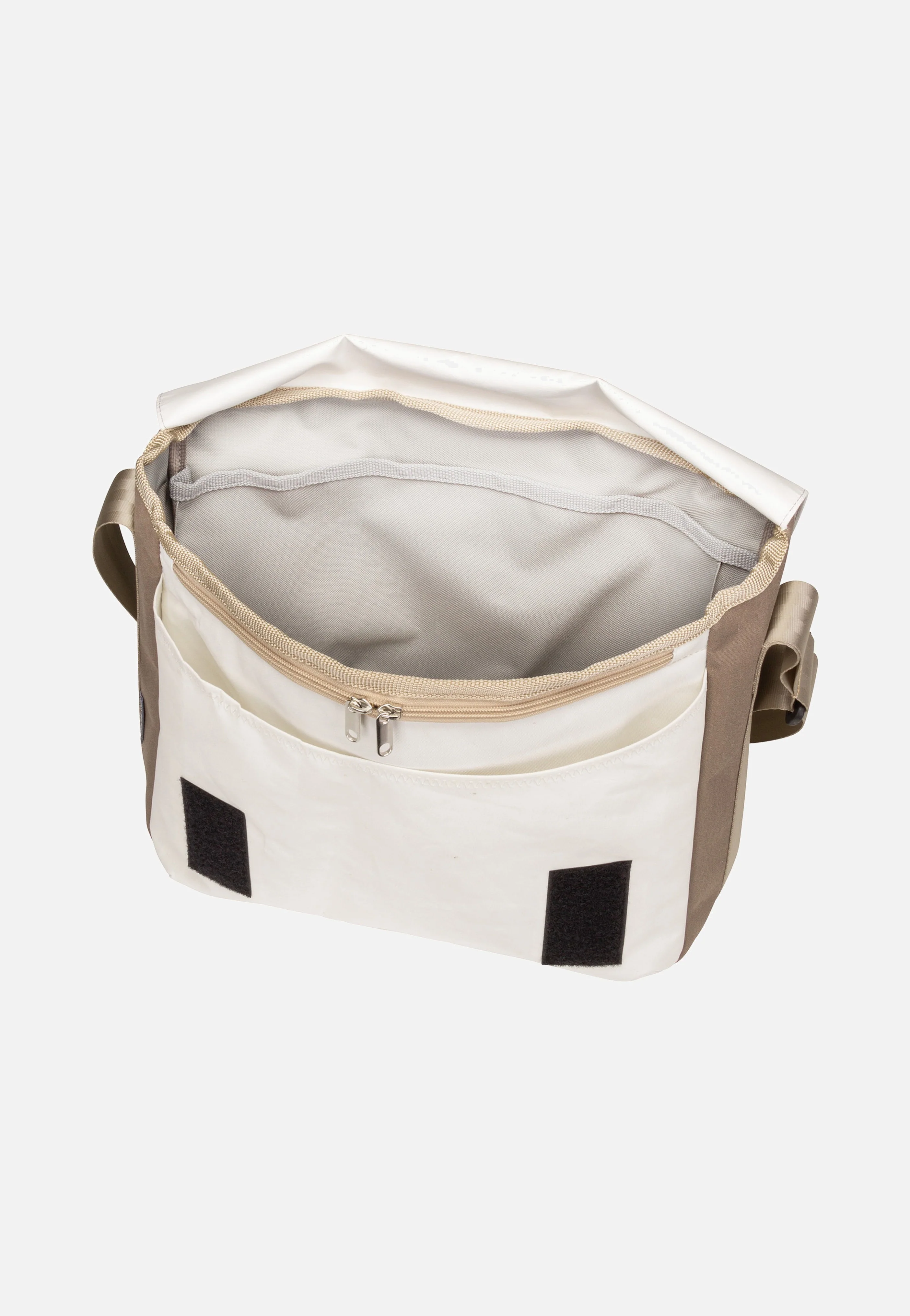 Barkasse Weiß/Balken Taupe - Messenger Bag - Image 4
