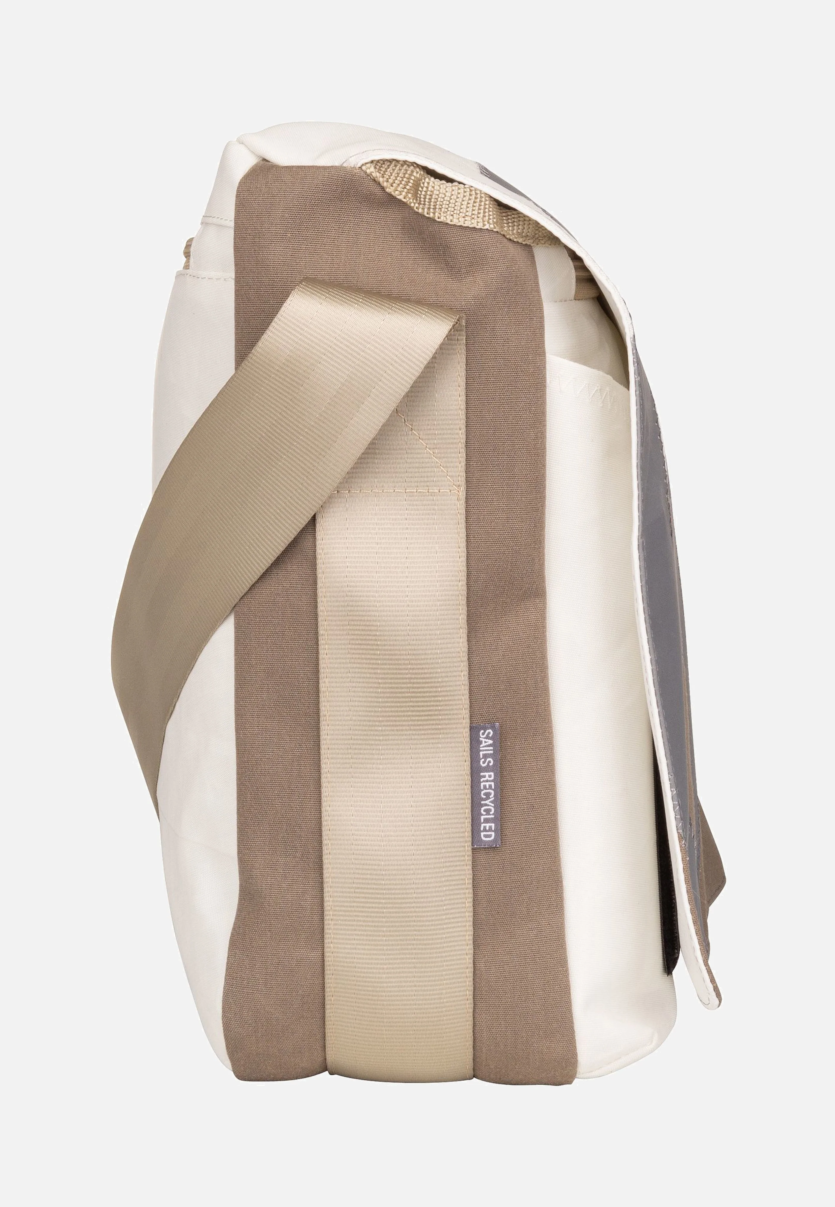 Barkasse Weiß/Balken Taupe - Messenger Bag - Image 5