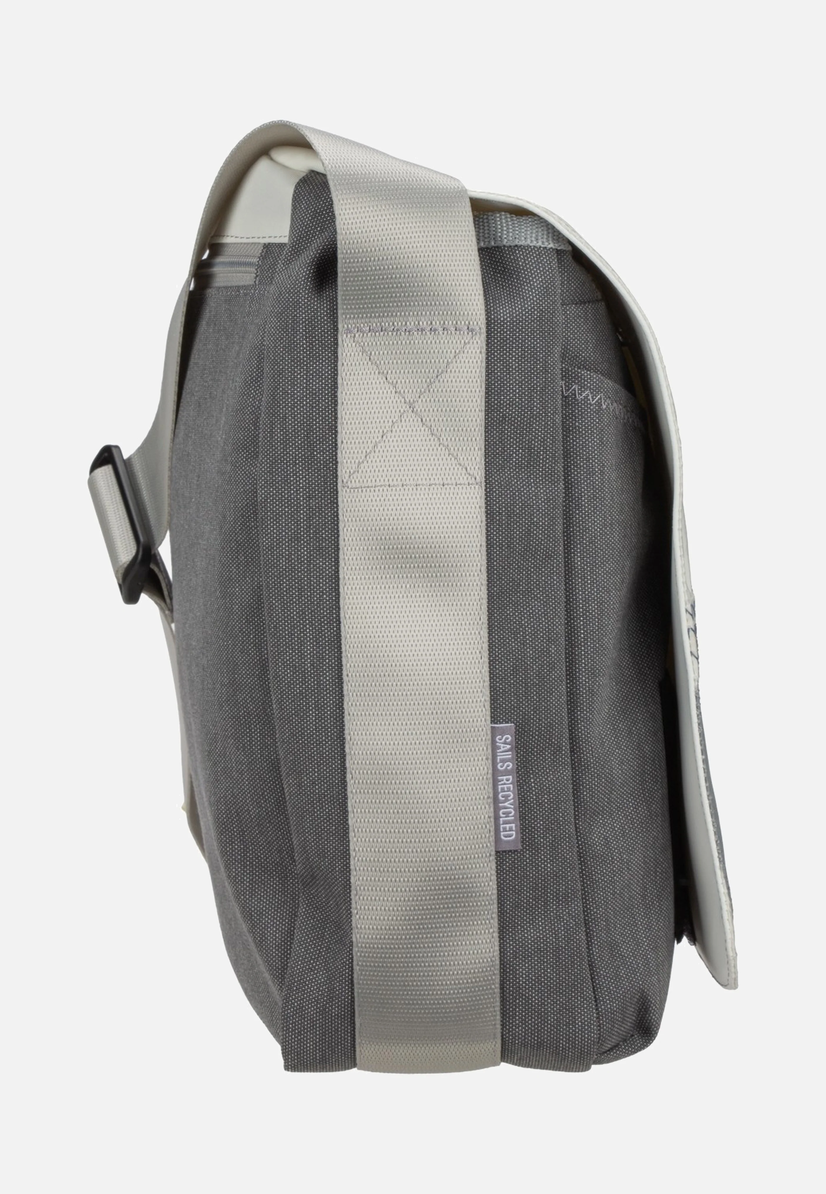 Barkasse Weiss/Petrol/Zahl Hellgrau - Messenger Bag - Image 2