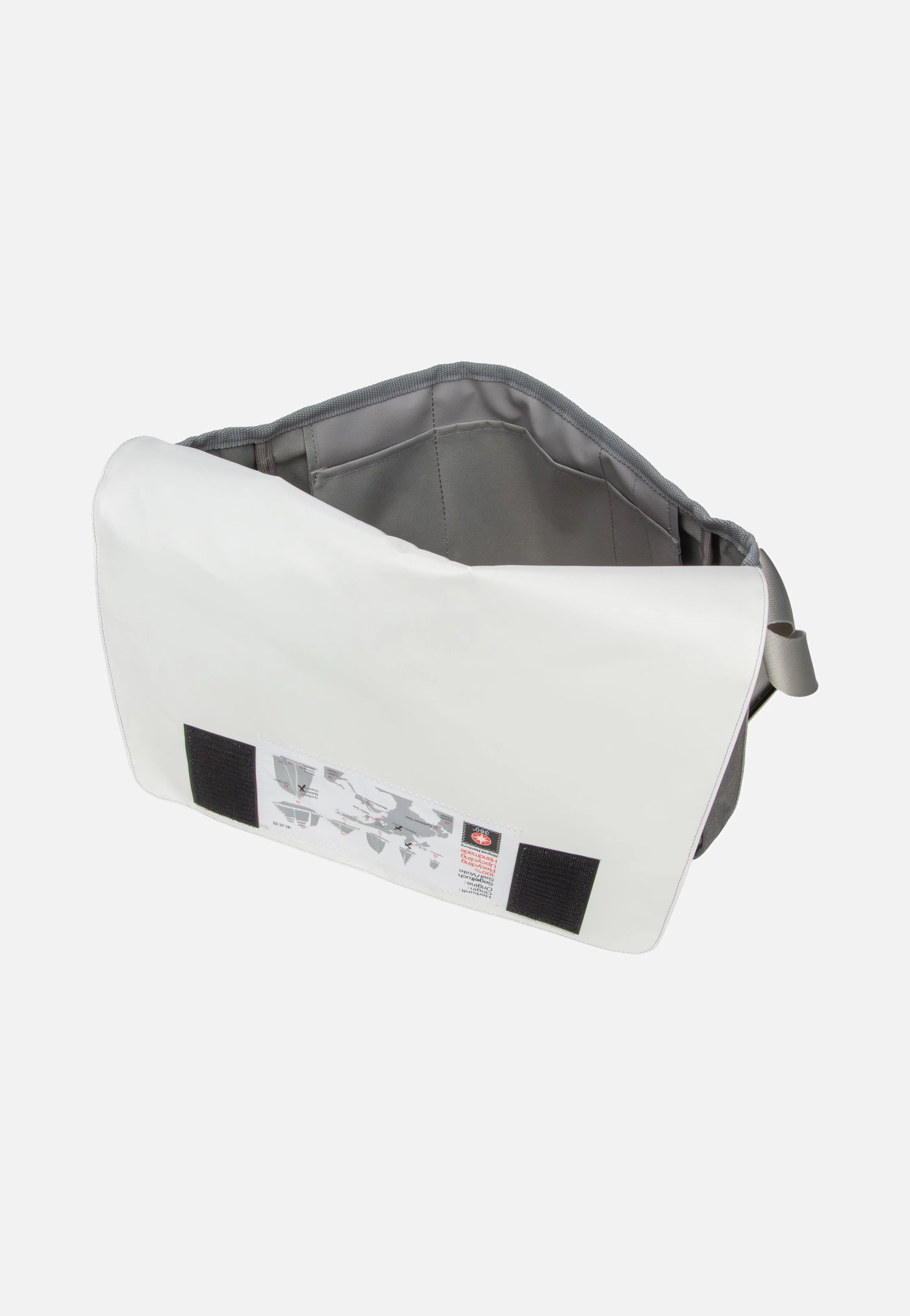Barkasse Weiss/Petrol/Zahl Hellgrau - Messenger Bag - Image 4