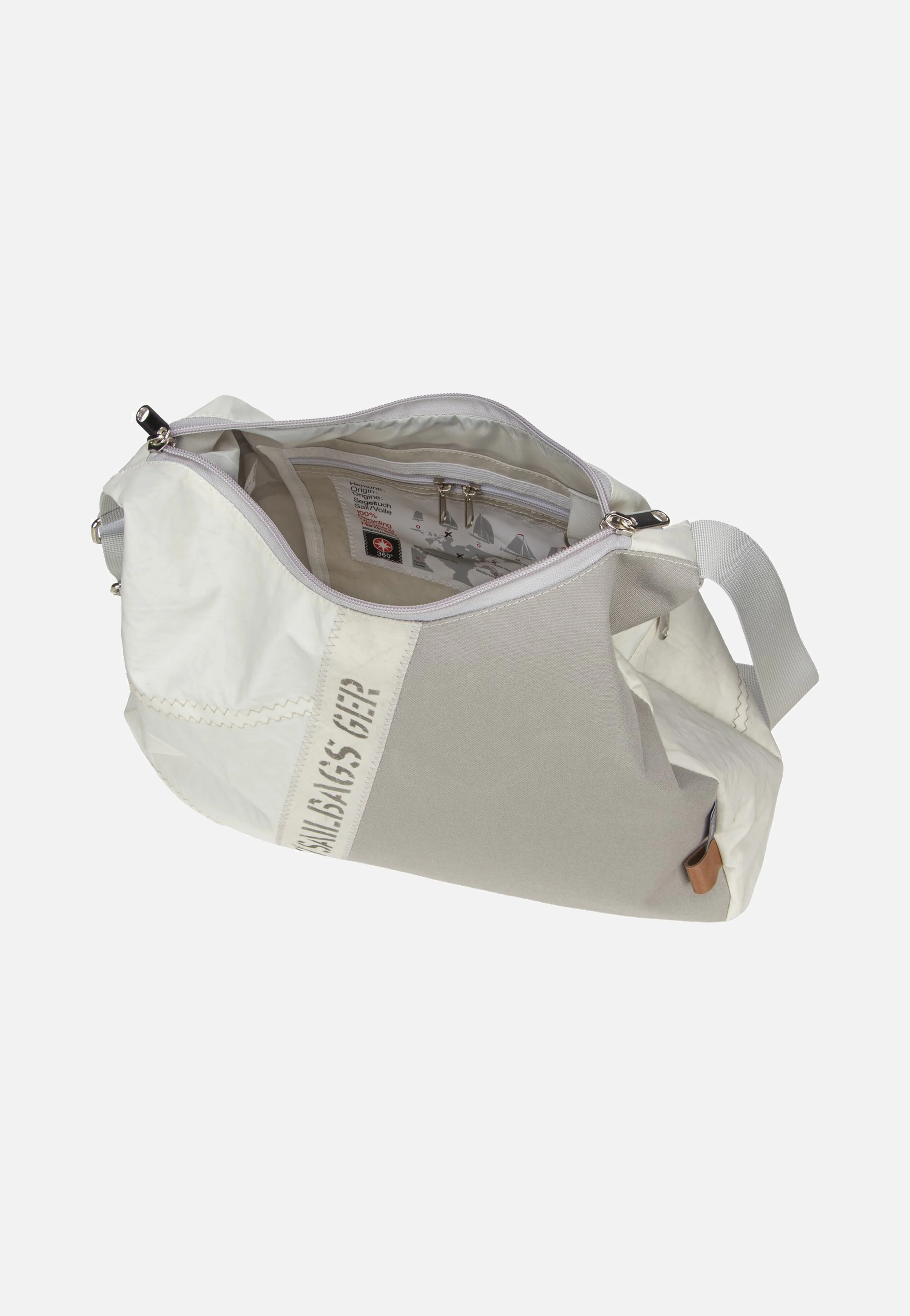 Bucht Stencil Weiss/Grau - Hobo Bag - Image 3