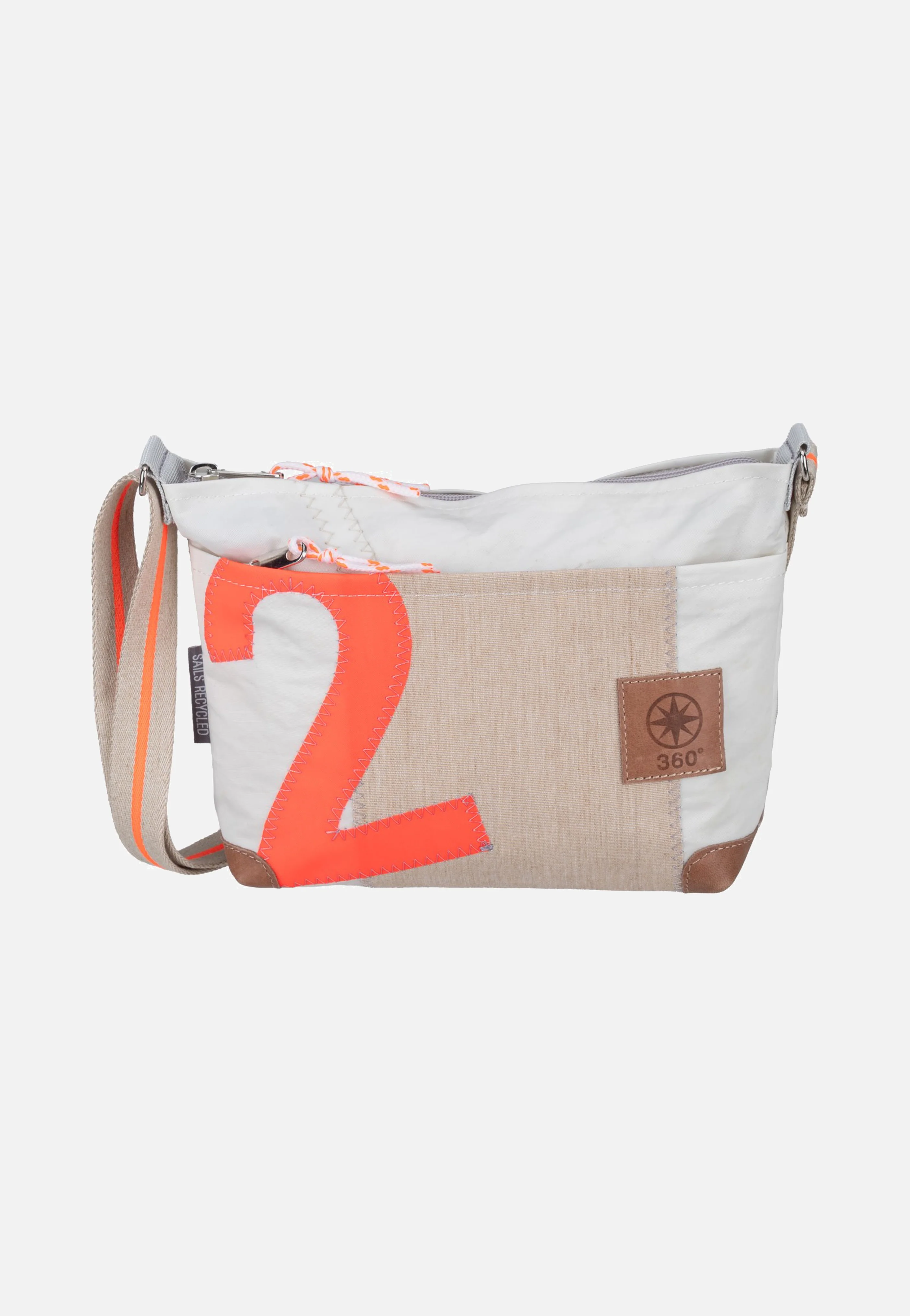 Deern Lütt Crossover Weiss/Sand/Zahl Orange - Beuteltasche - Image 2
