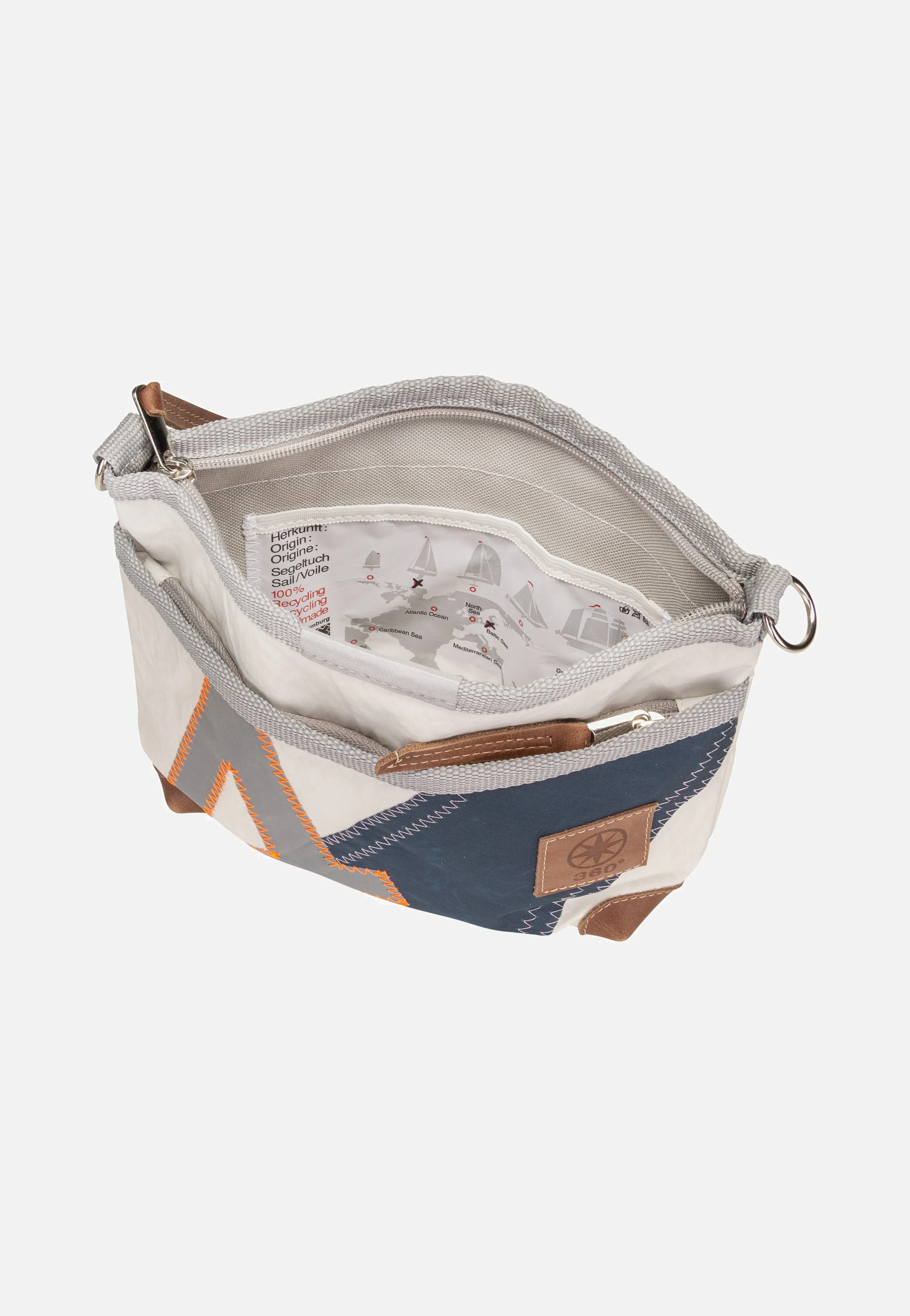 Deern Lütt Weiß/Blau mit hellgrauer Zahl - Beuteltasche - Image 3