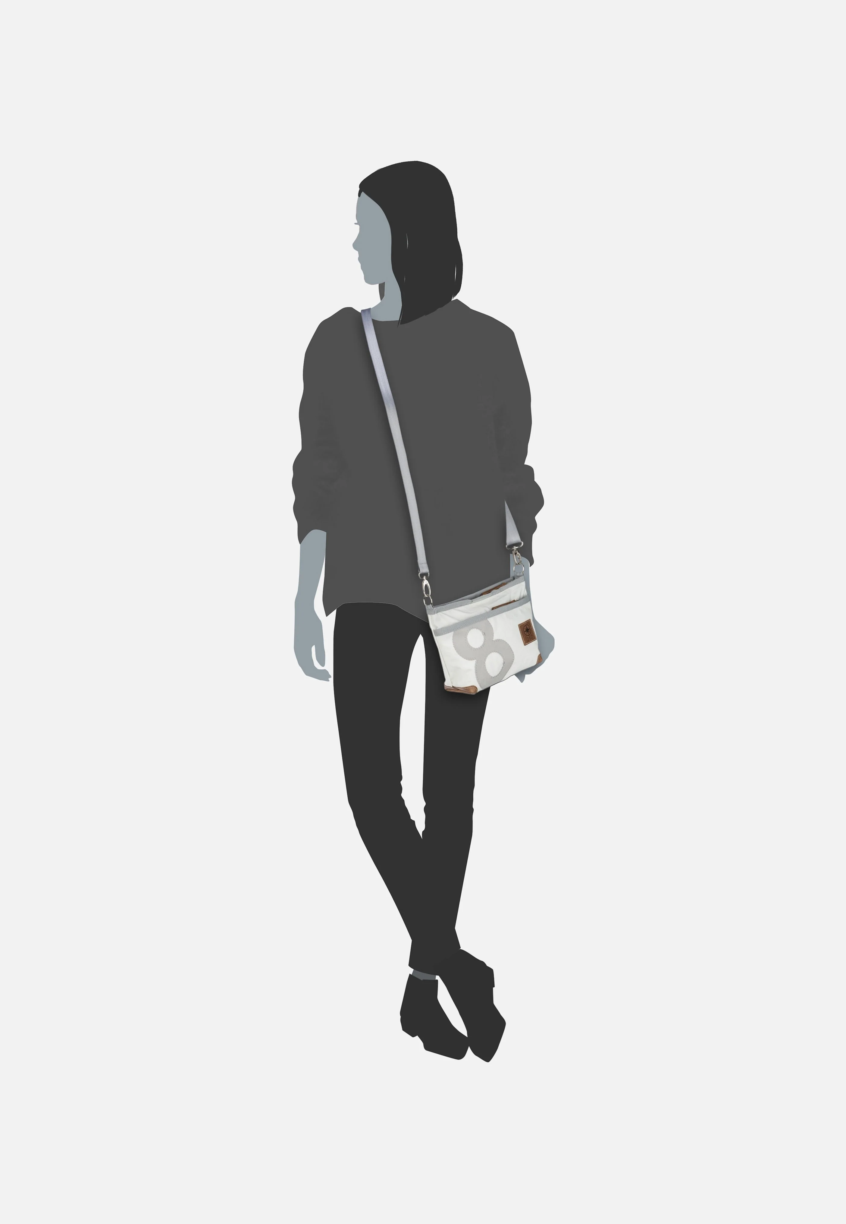 Deern Lütt Weiß/Grau - Beuteltasche - Image 5