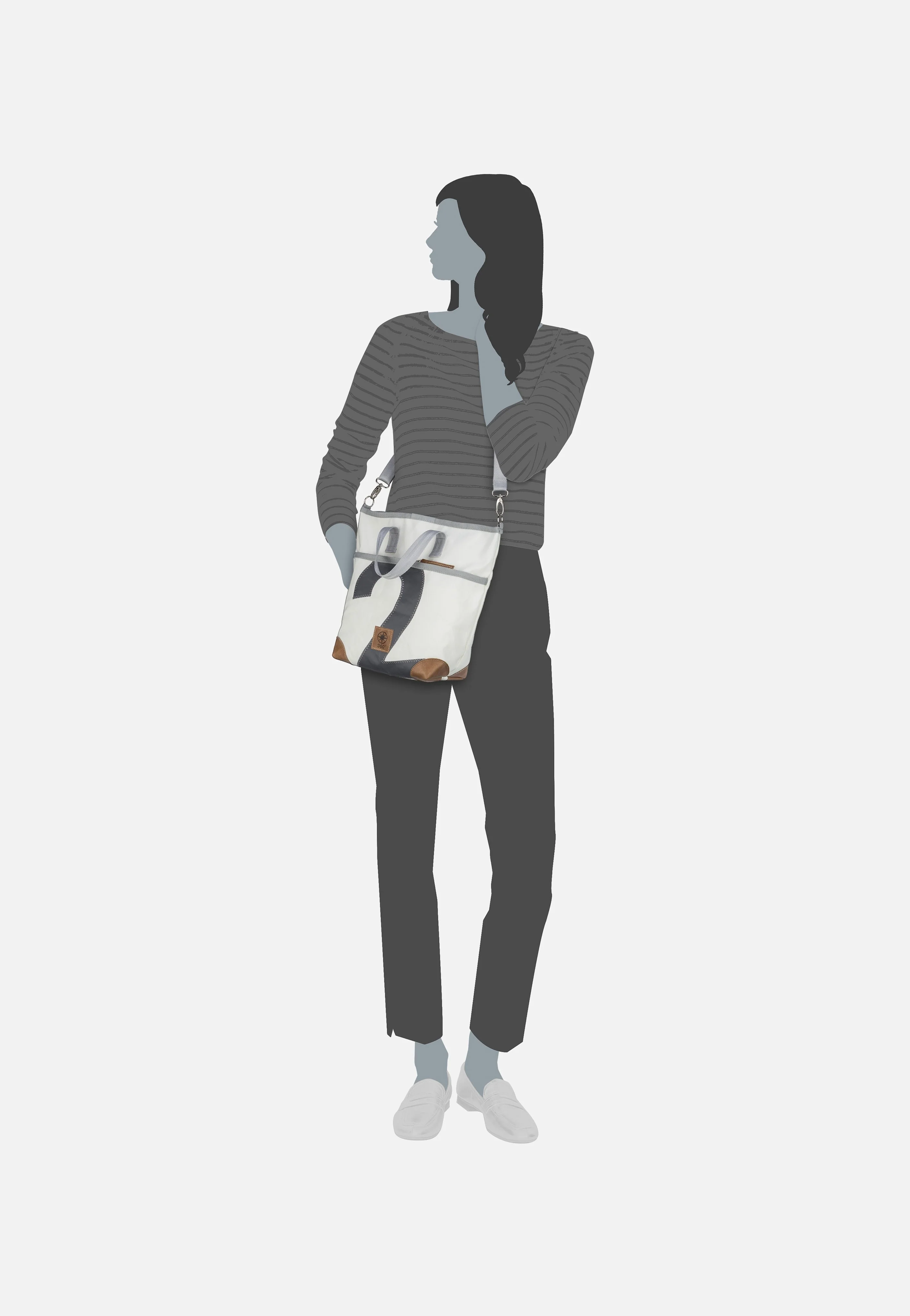 Deern Mini Weiß/Grau - Tote Bag - Image 5