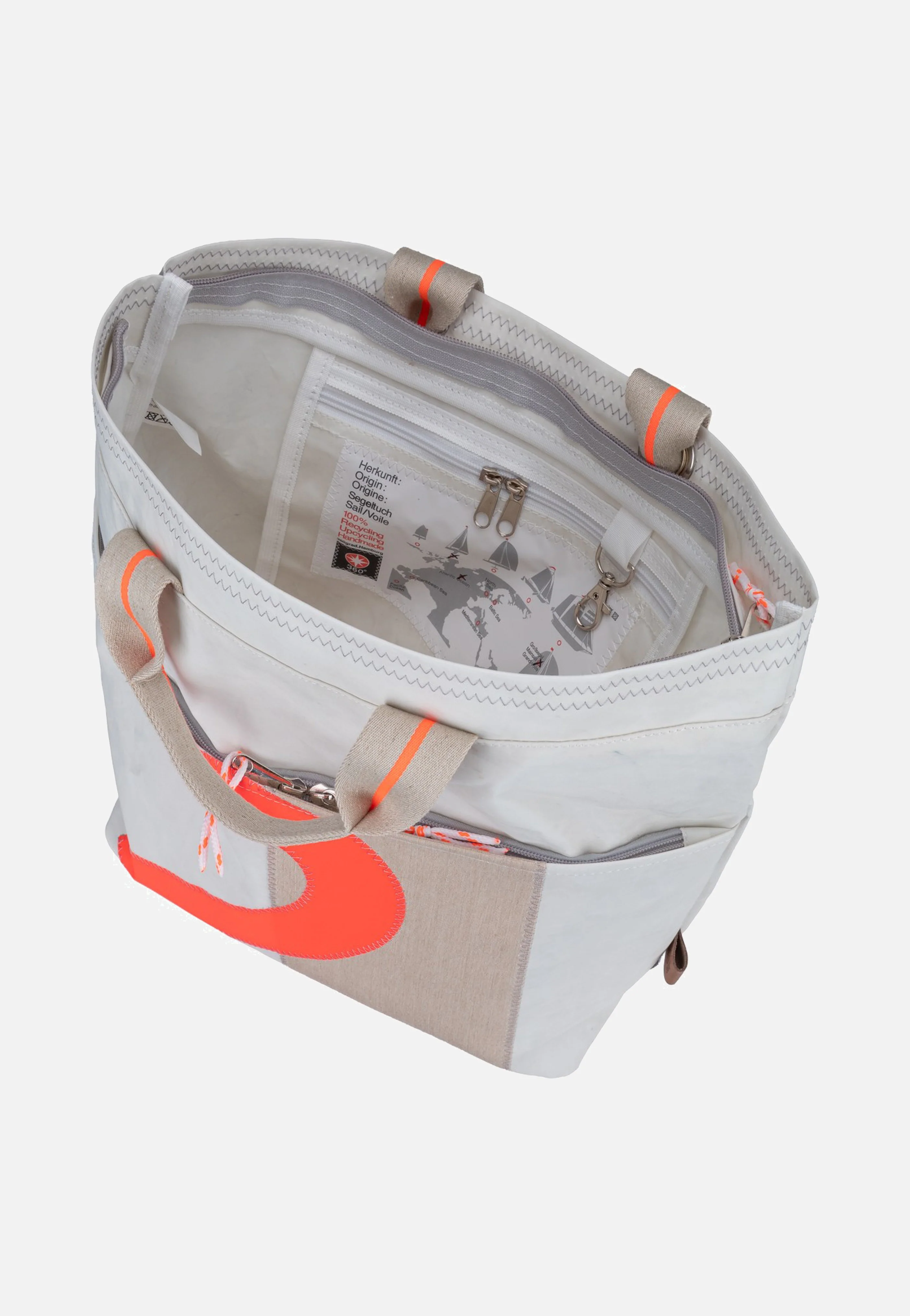Kaje Weiss/Sand/Zahl Orange - Rucksack - Image 6