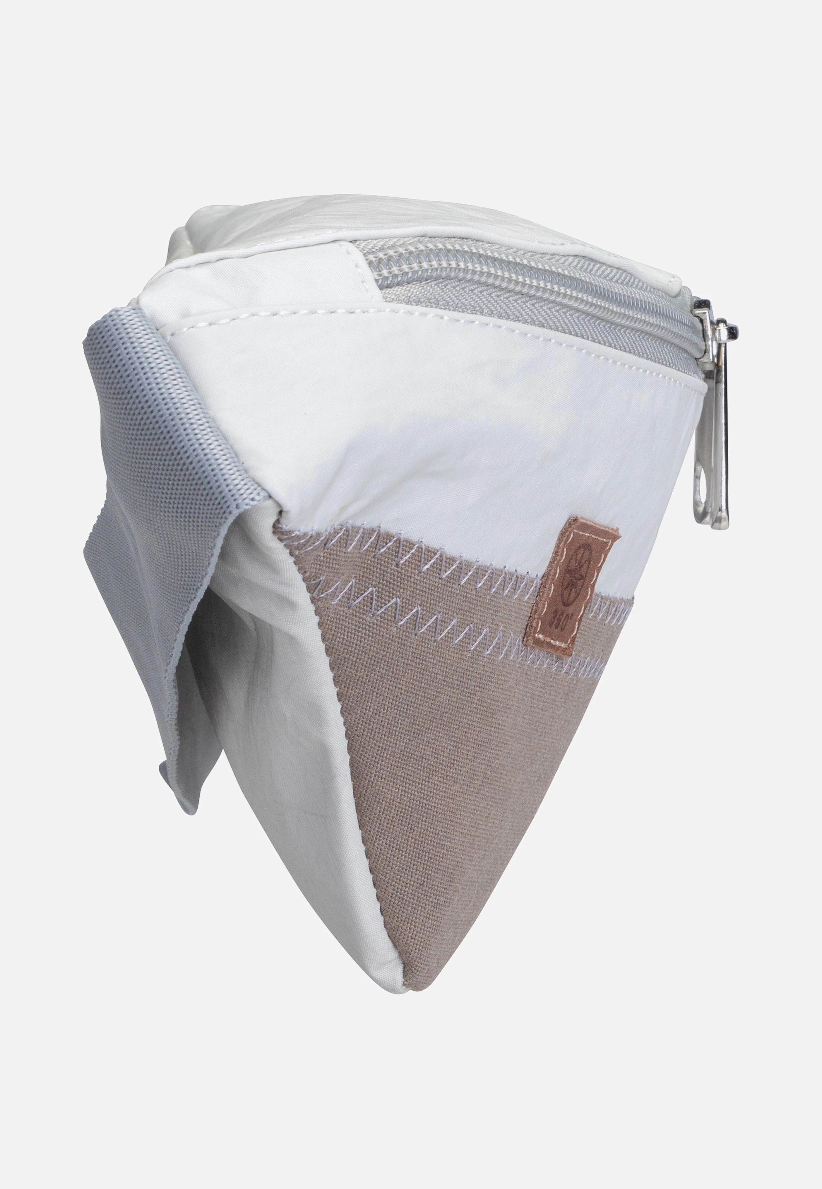 Knoten Weiß/Balken Persenning Taupe/Z - Bauchtasche - Image 4