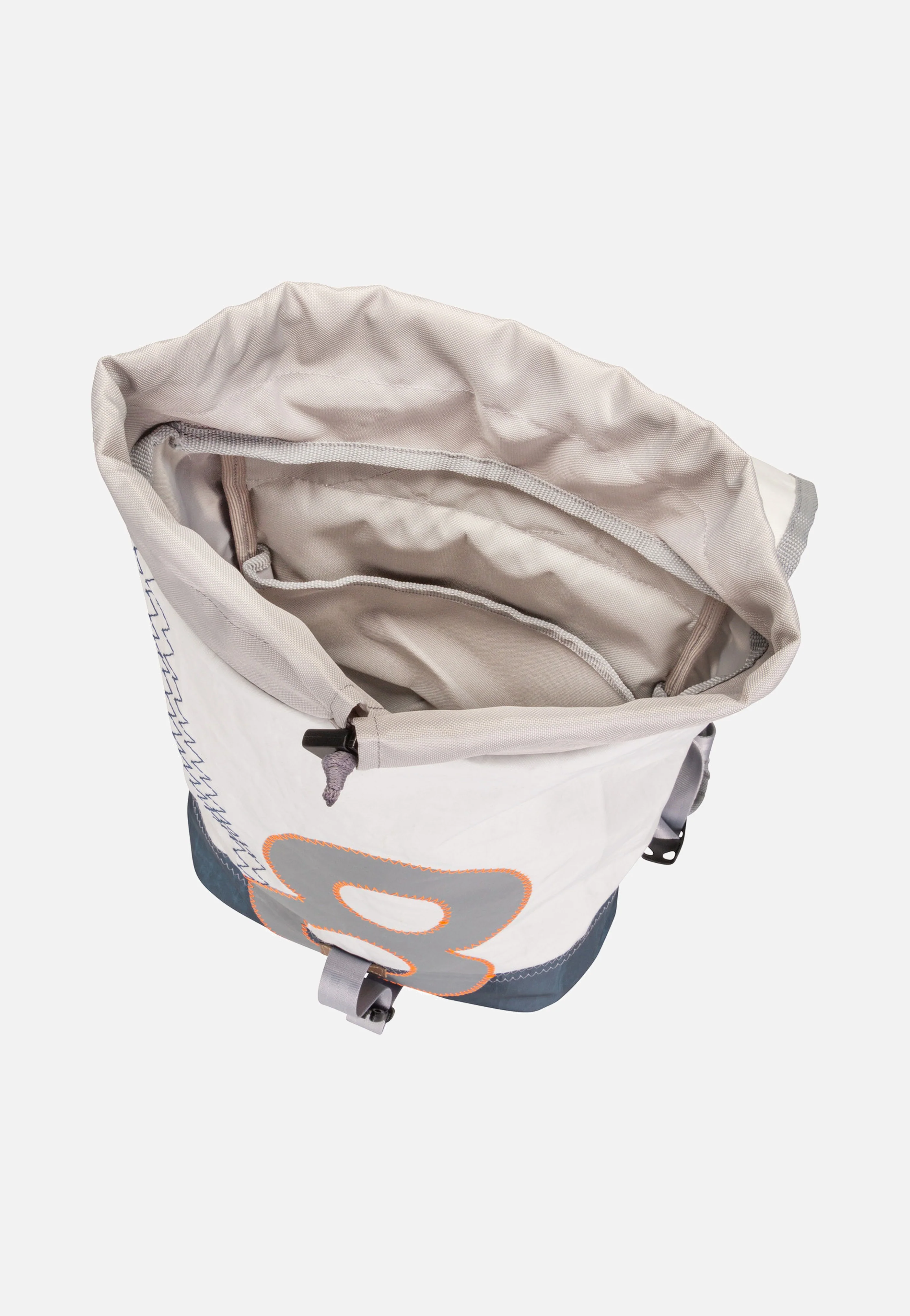 Landgang Mini Weiß/Balken Blau/Zahl Hellgrau - Rucksack - Image 3