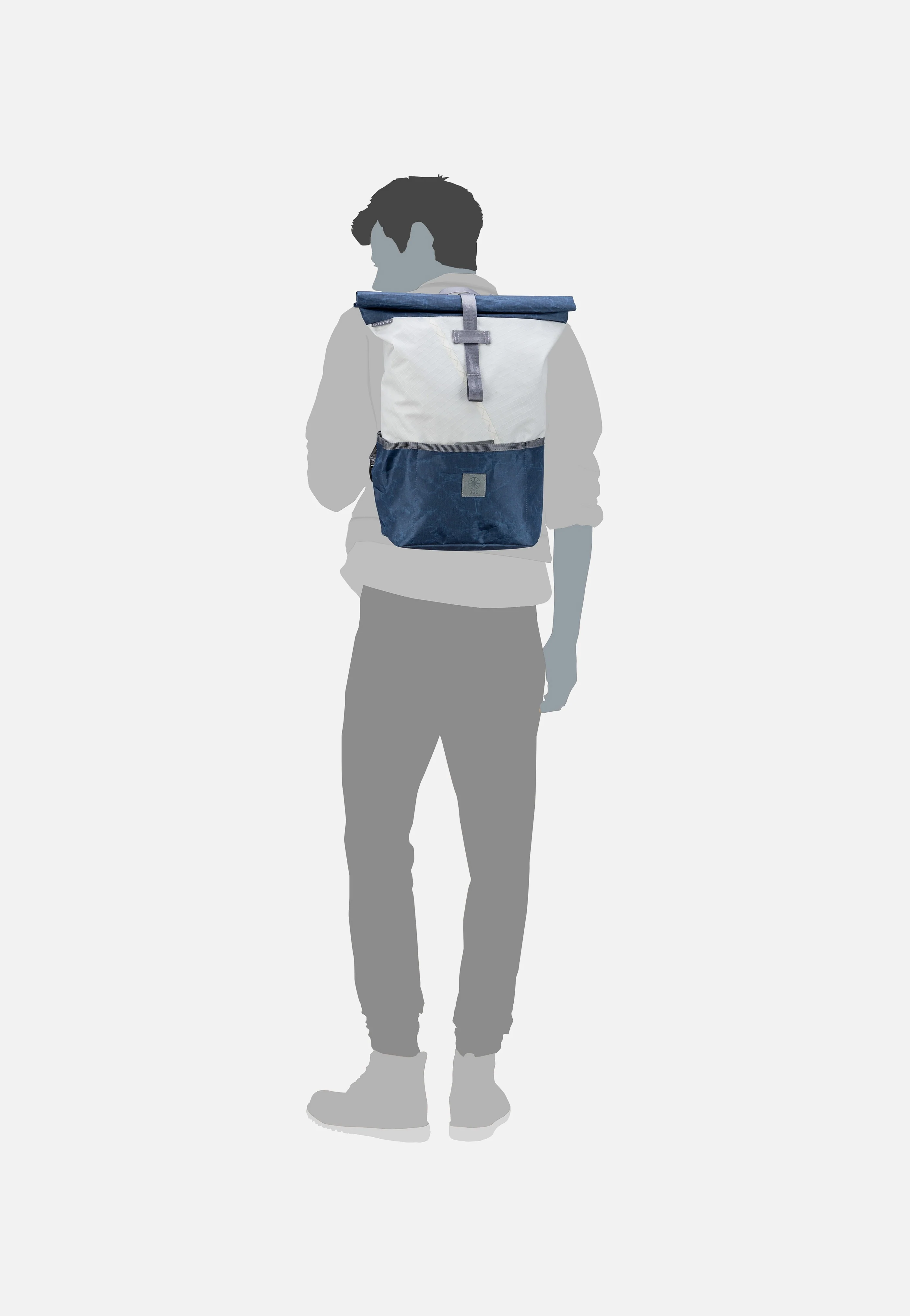 Lotse Blau/Weiß - Rolltop Rucksack - Image 6