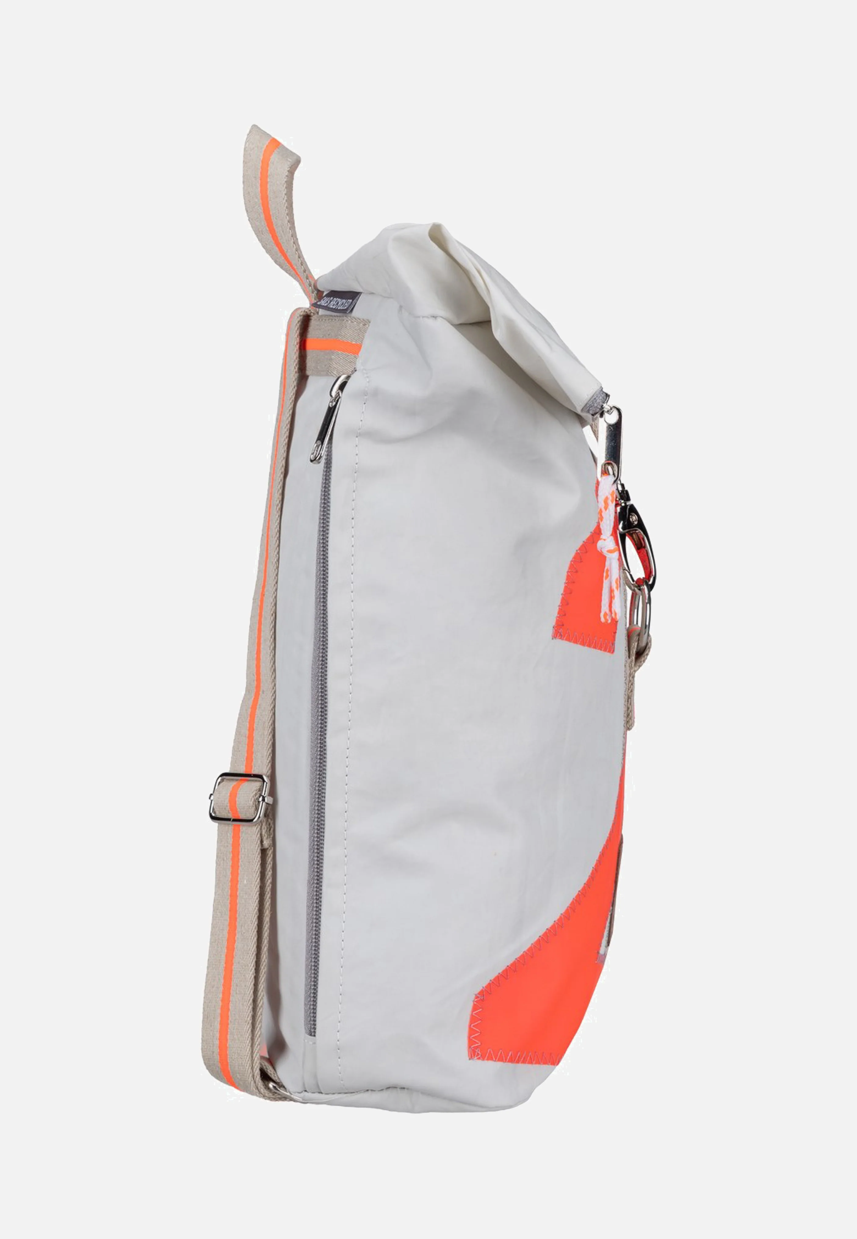 Möwe Mini Weiss/Sand/Zahl Orange - Rolltop Rucksack - Image 3