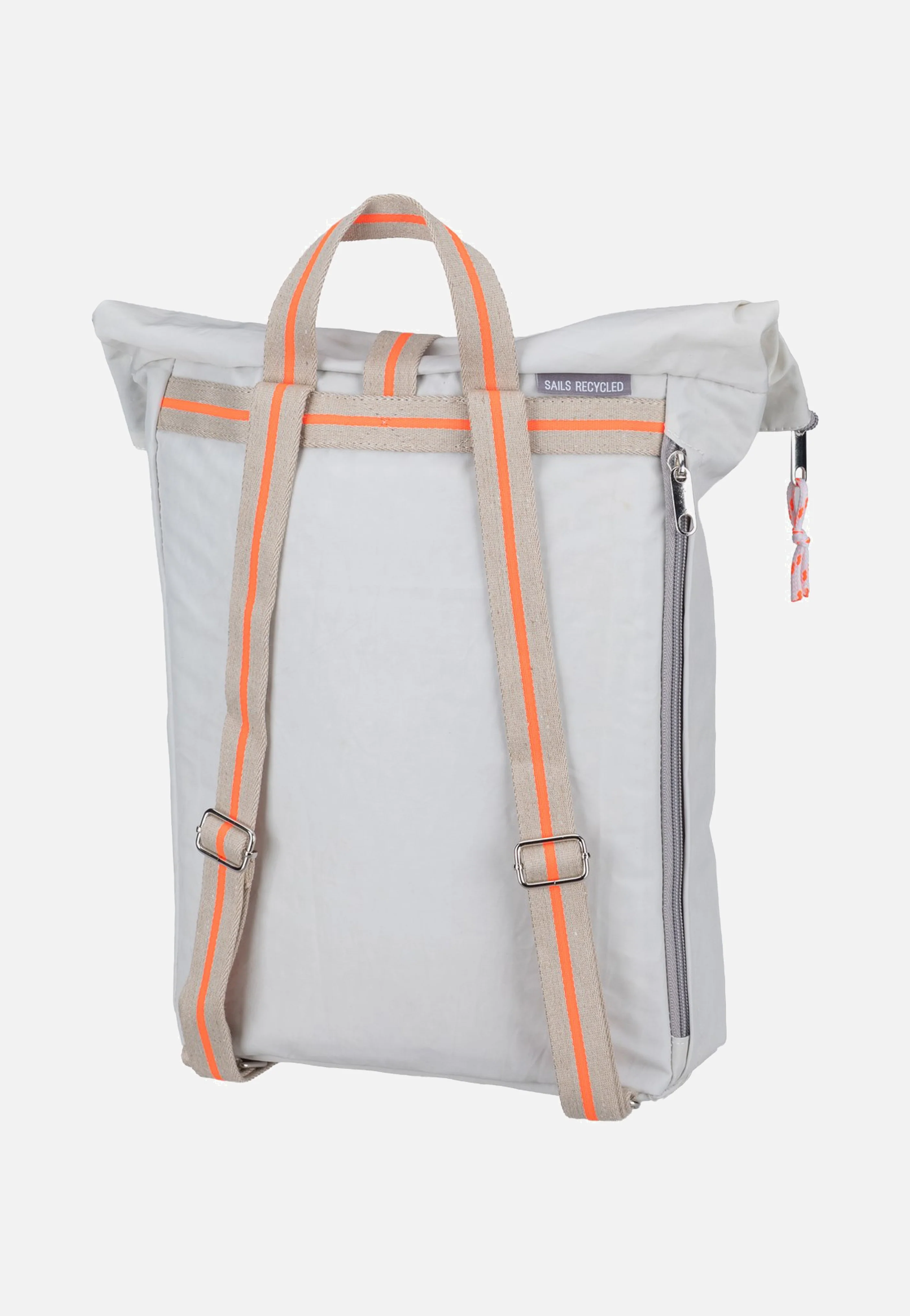 Möwe Mini Weiss/Sand/Zahl Orange - Rolltop Rucksack - Image 4