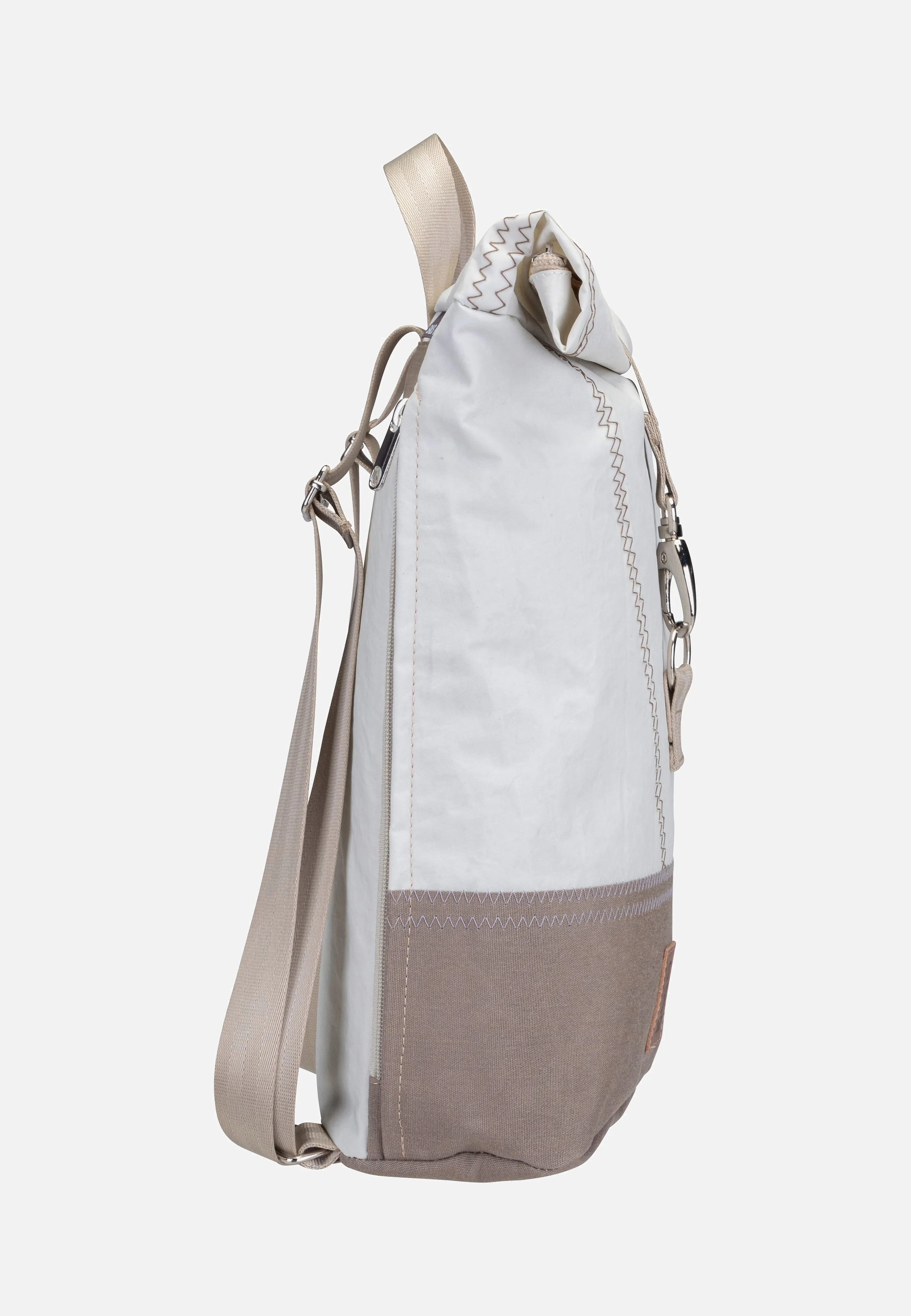 Möwe Weiß/Balken Persenning Taupe - Rucksack - Image 4