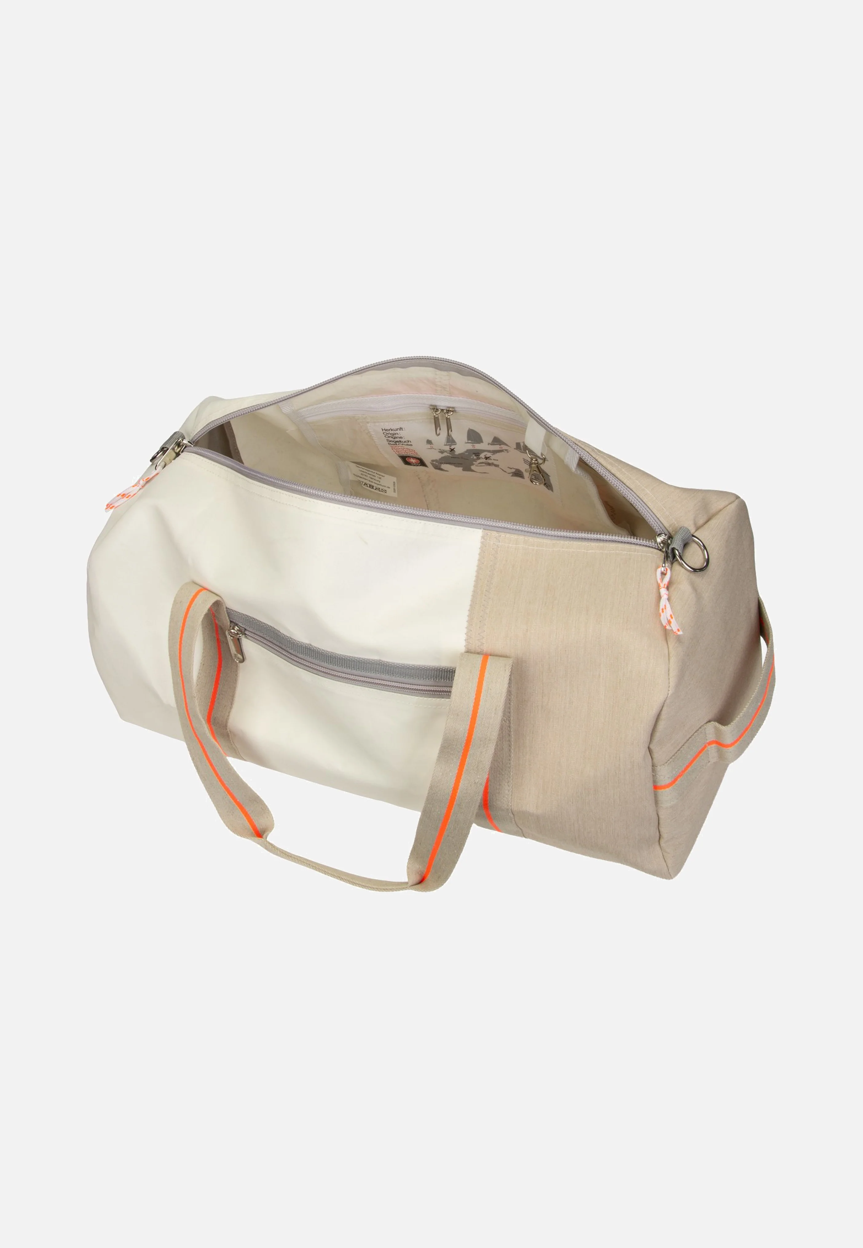 Pirat Weiss/Sand/Zahl Orange - Dufflebag - Image 3