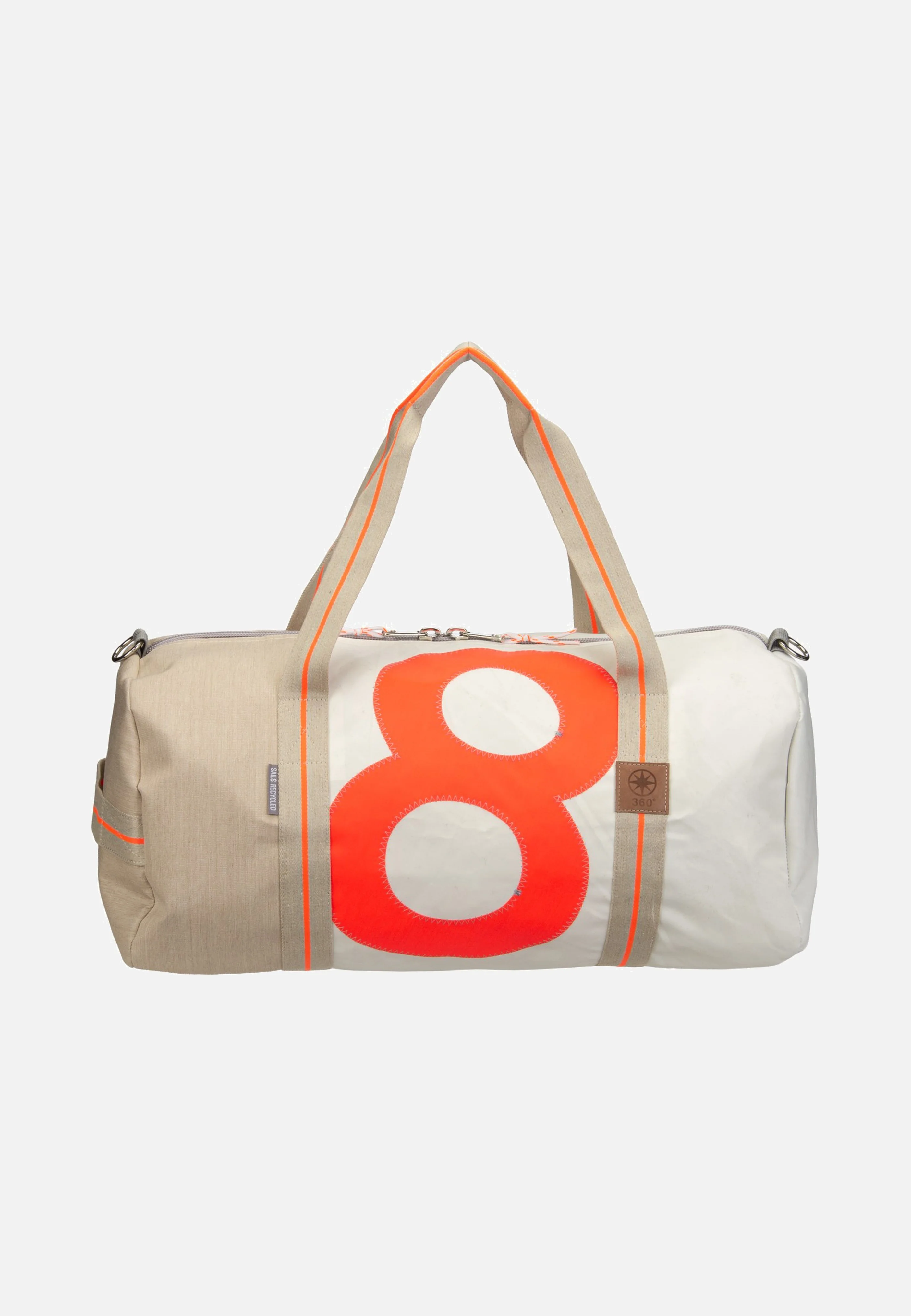 Pirat Weiss/Sand/Zahl Orange - Dufflebag - Image 5