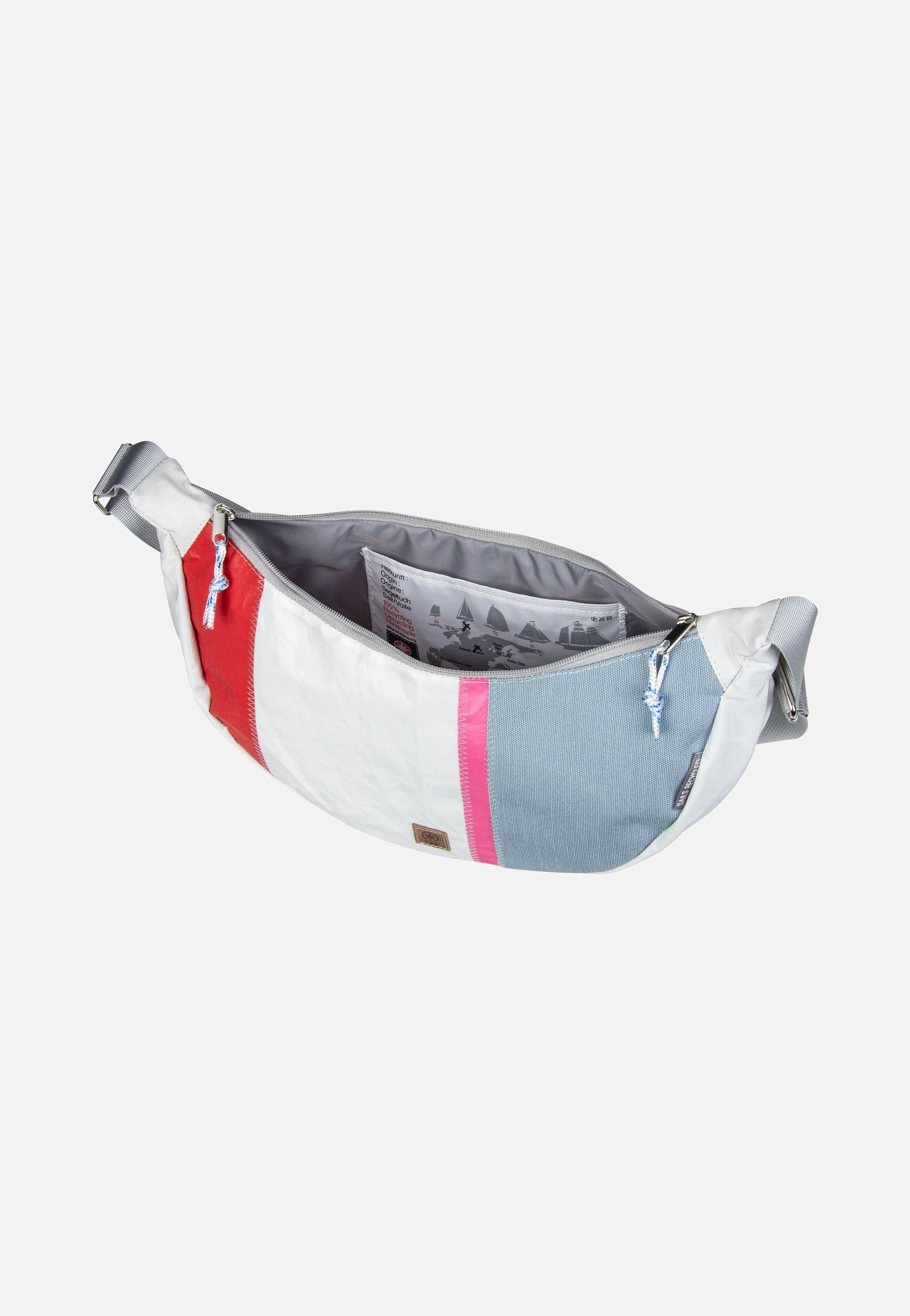 Roop L Weel-Weiß/Hellblau/Rot/Pink - Sling Bag - Image 3