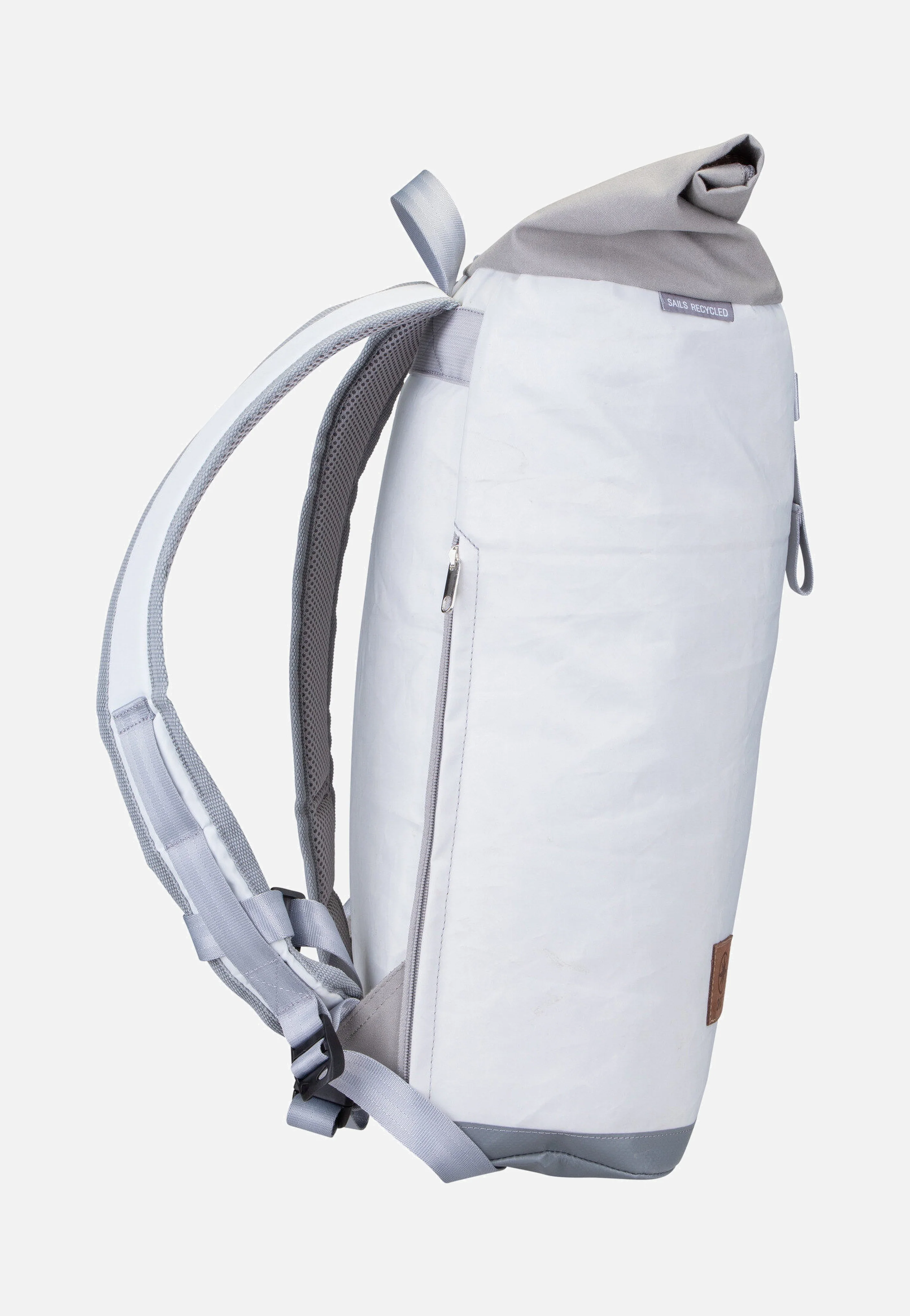 Tide Stencil-Weiß/Grau - Rolltop Rucksack - Image 4