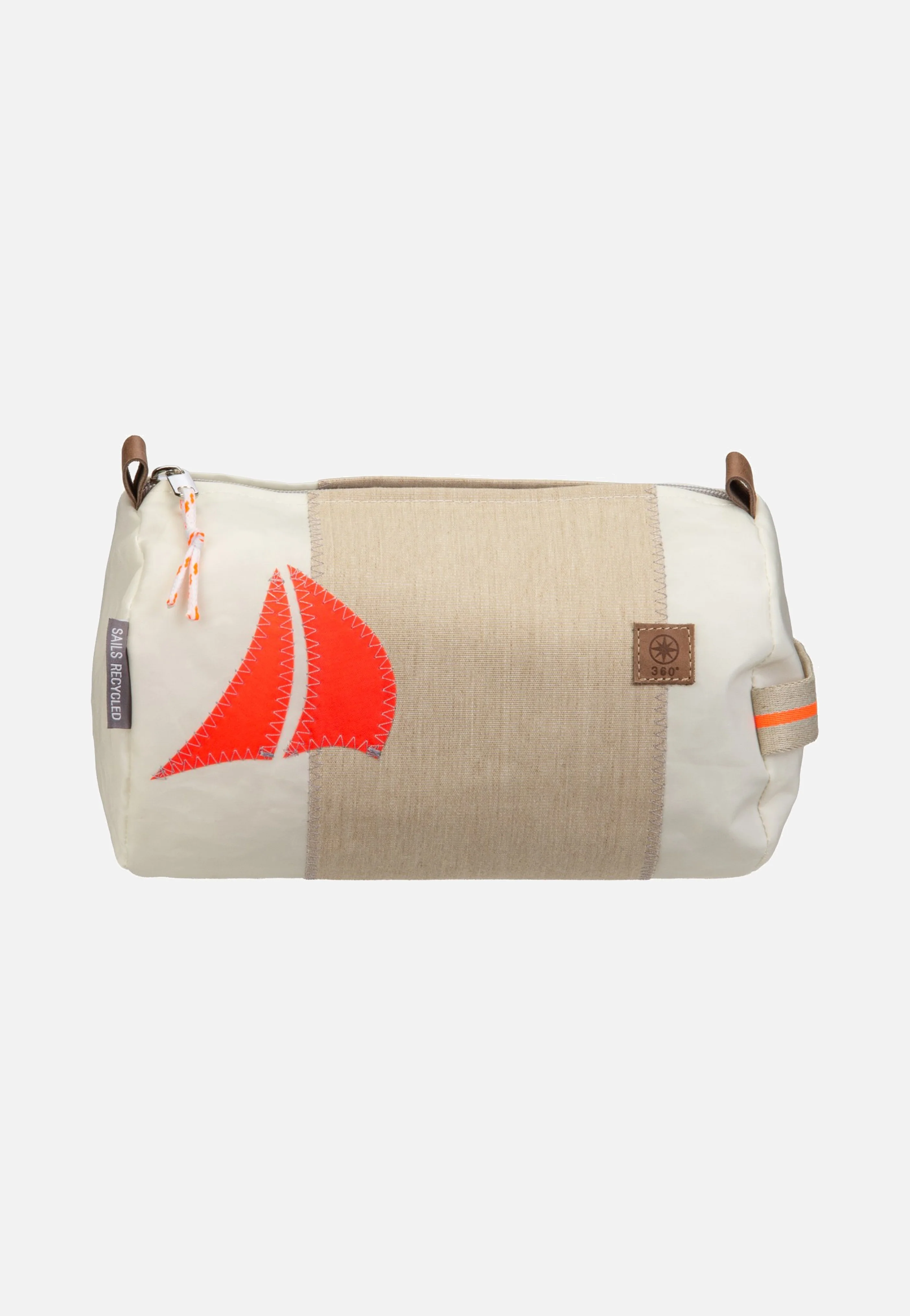 Tonne Weiß/Sand Segel Orange - Kulturbeutel - Image 5