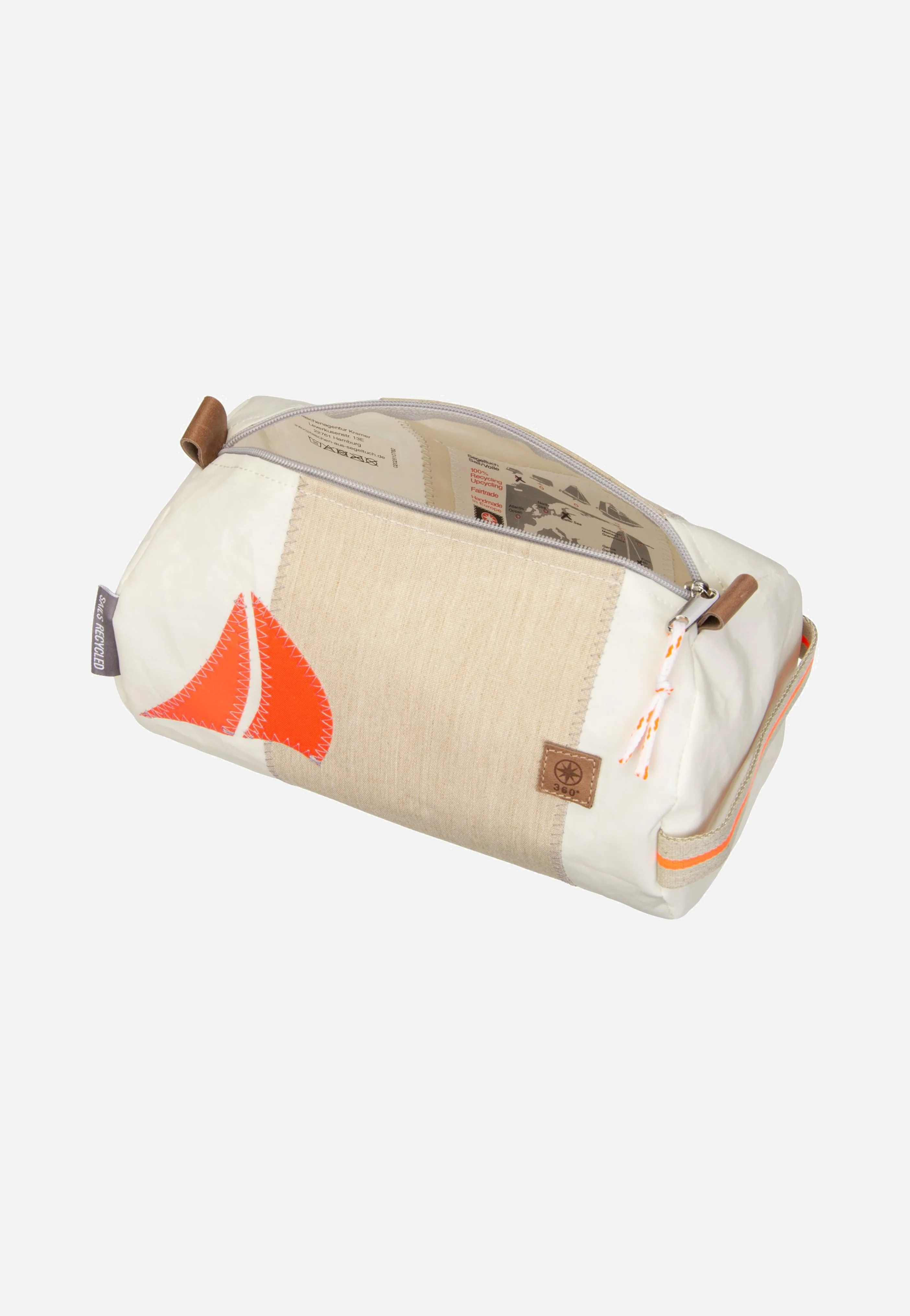 Tonne Weiß/Sand Segel Orange - Kulturbeutel - Image 8