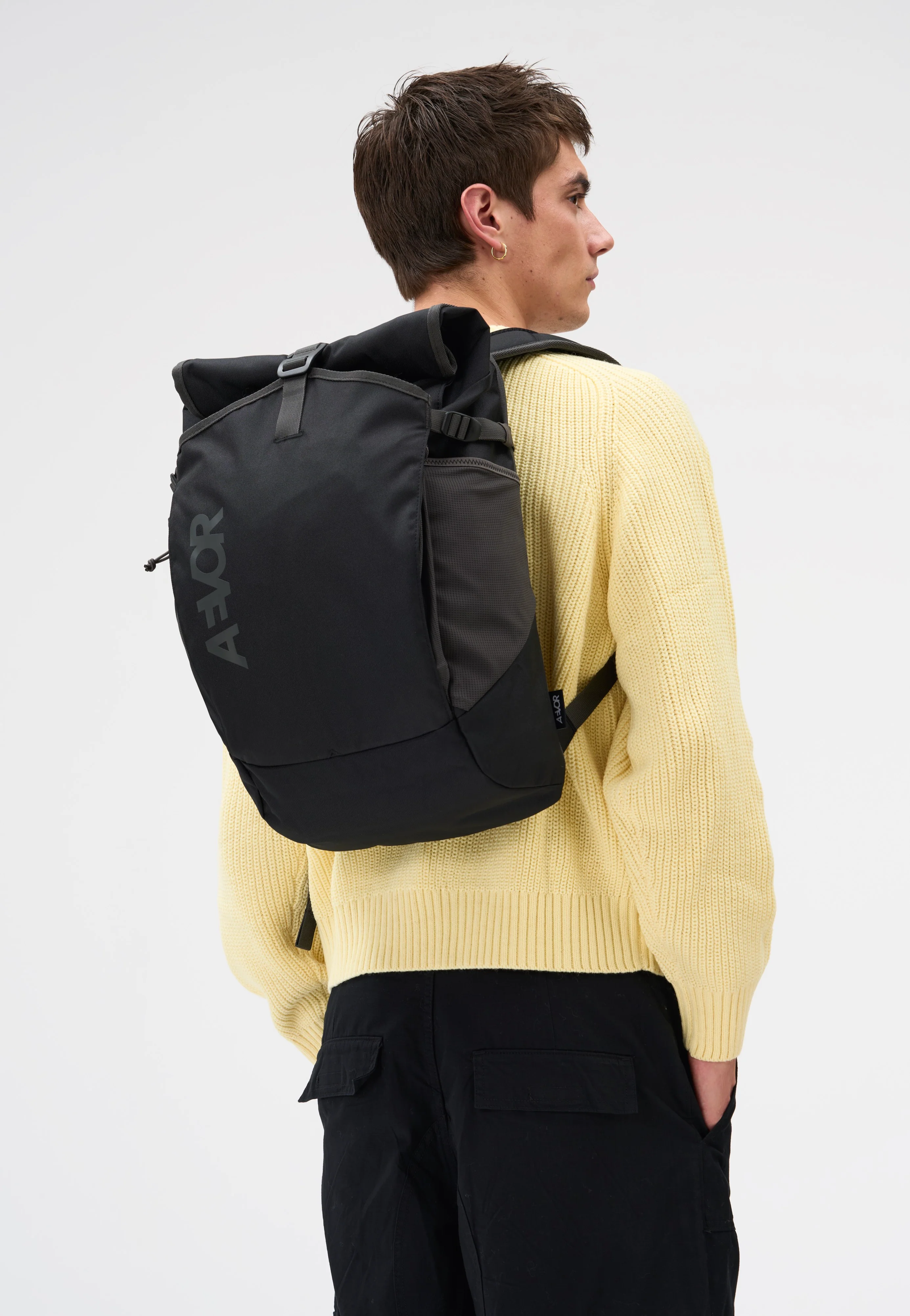 Roll Pack Black Charcoal - Rolltop Rucksack - Image 10