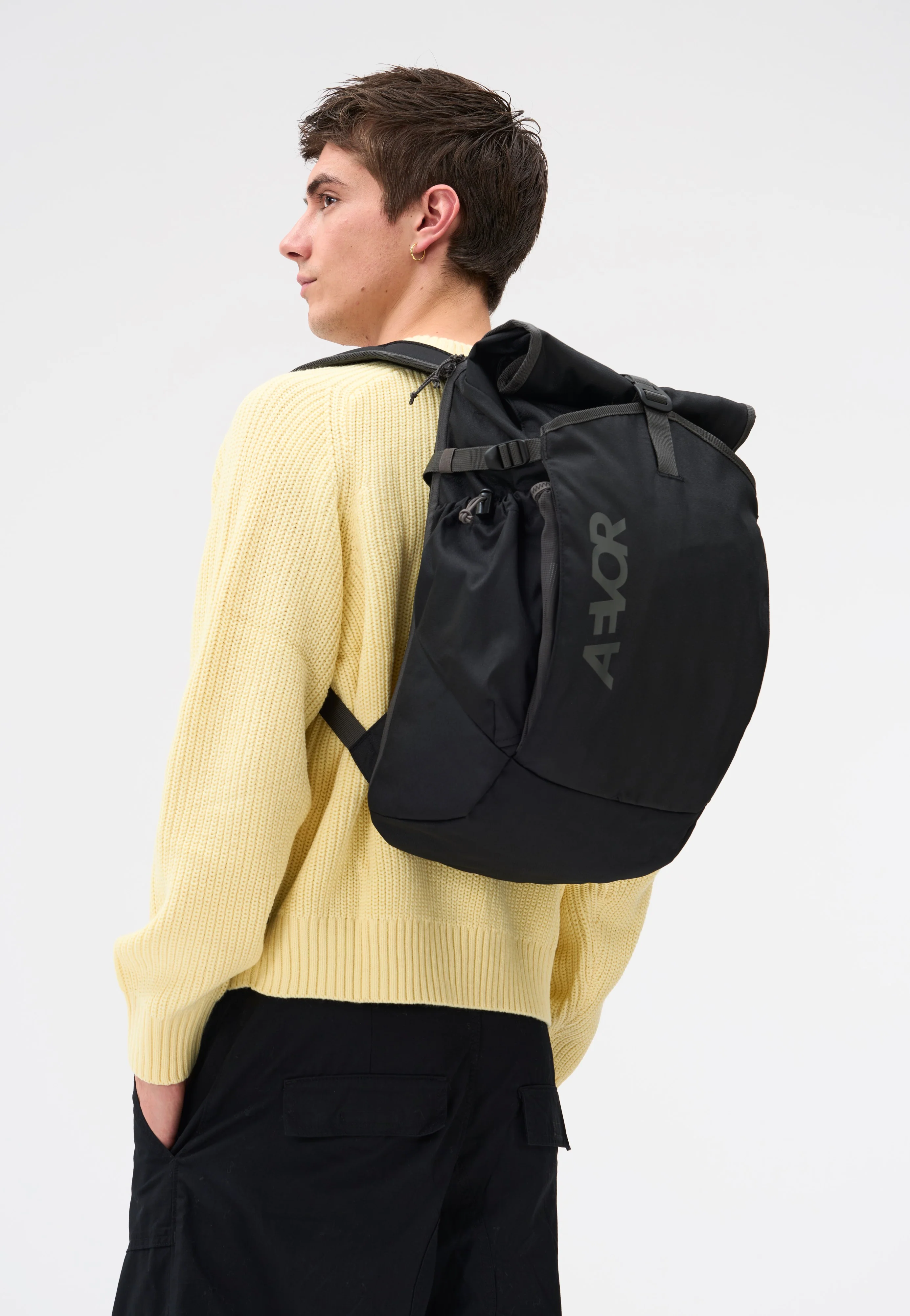 Roll Pack Black Charcoal - Rolltop Rucksack - Image 11