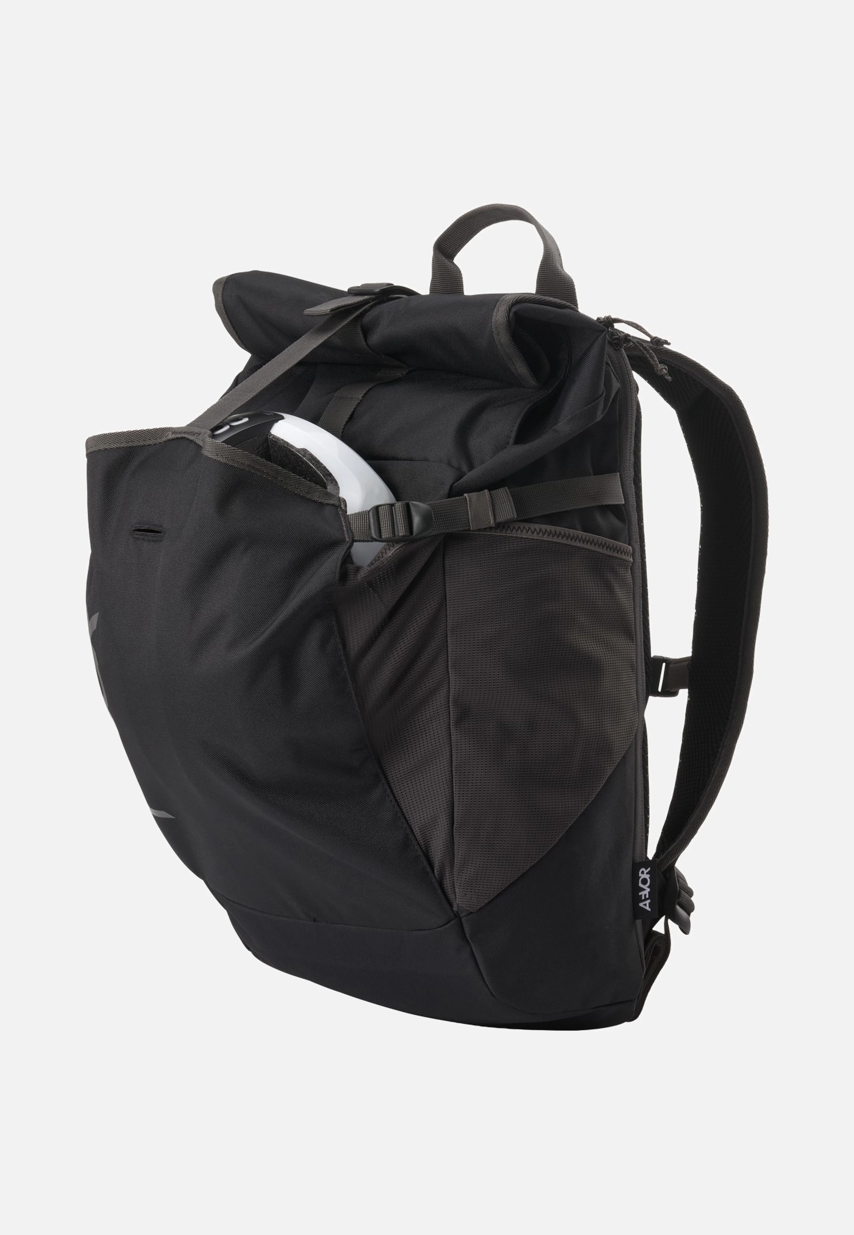 Roll Pack Black Charcoal - Rolltop Rucksack - Image 5