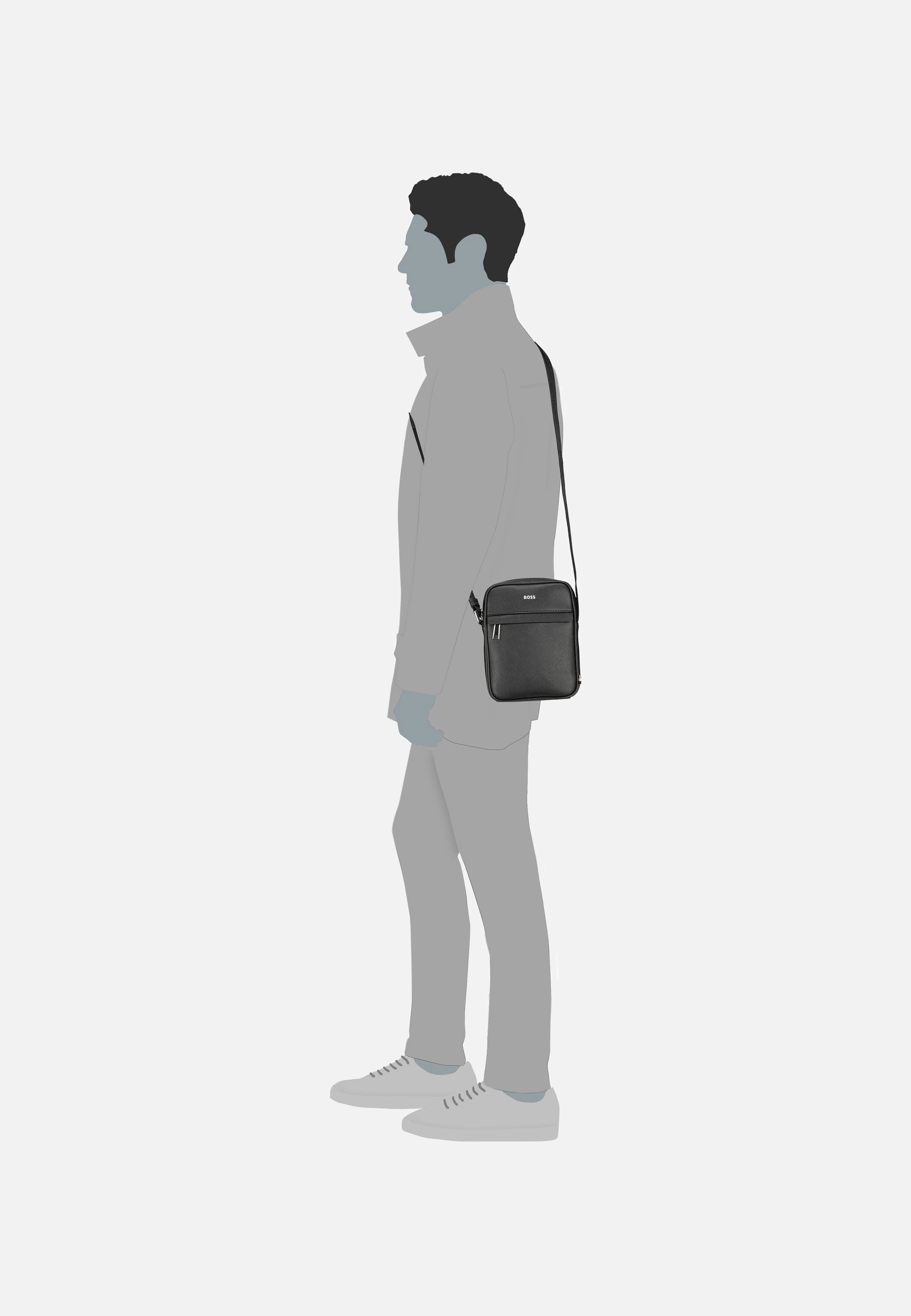 Zair North South Zip Black - Crossbody Bag - Image 6