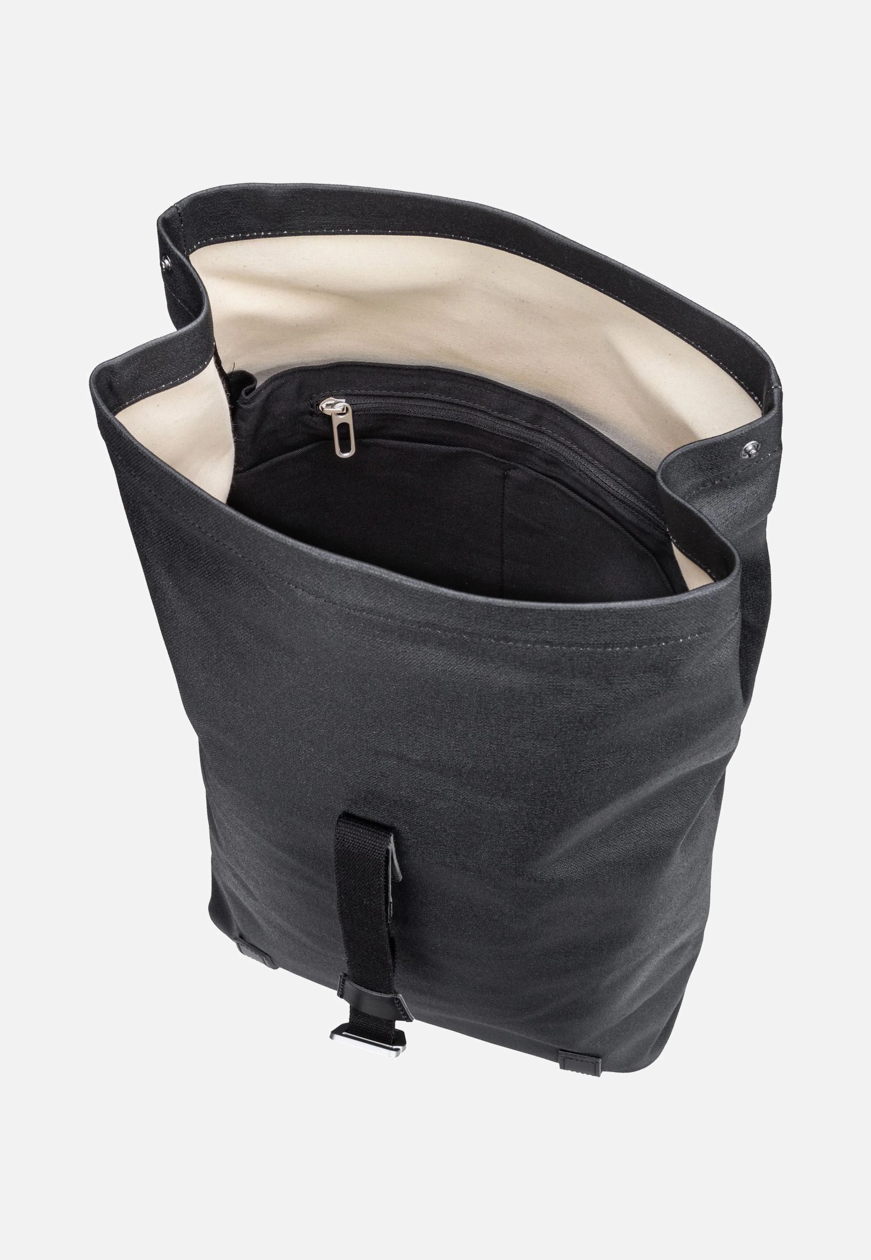 Pickwick Cotton Canvas 26 L Black - Rolltop Rucksack - Image 3