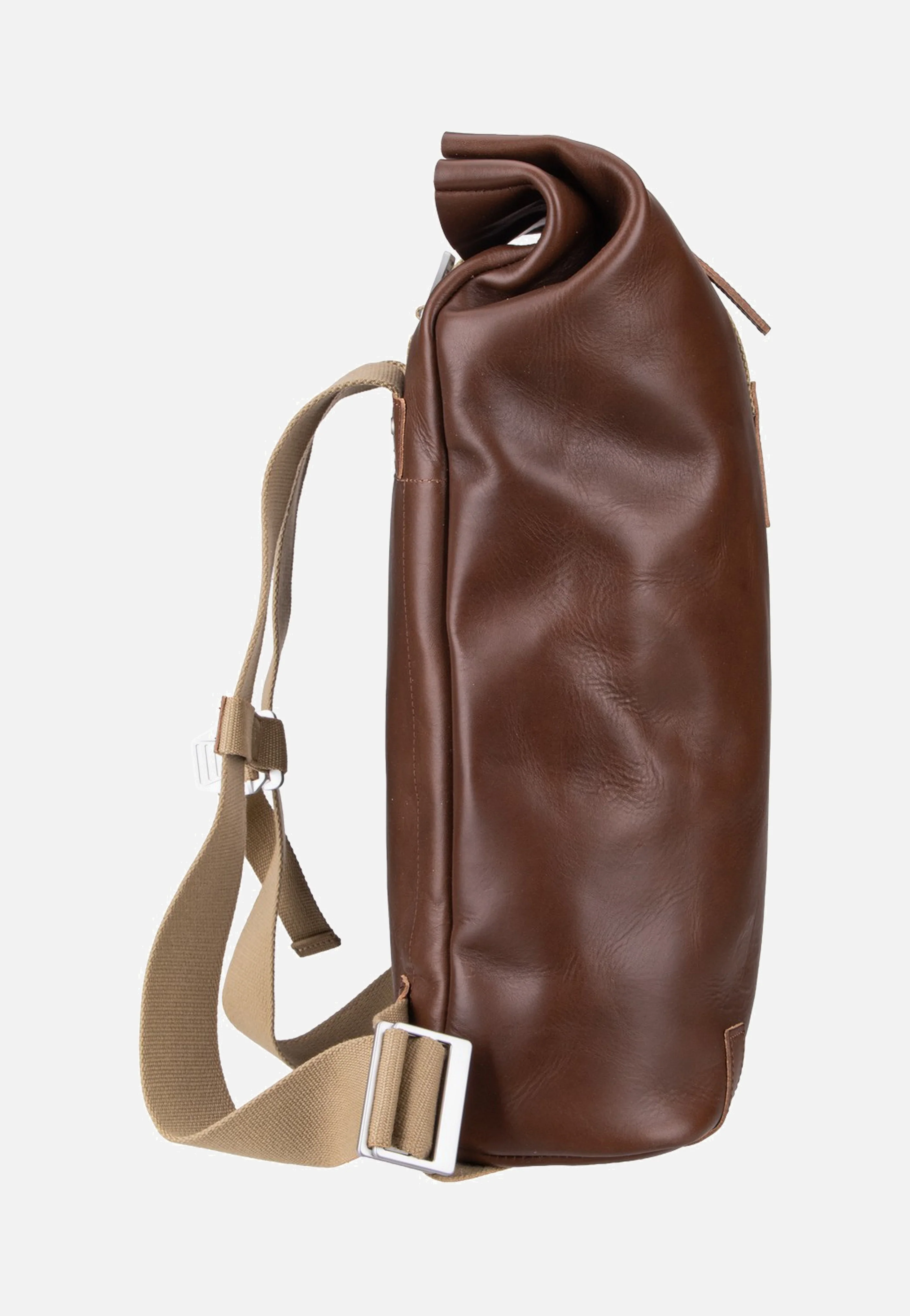 Pickwick Reflective Leather 12L Brown - Rolltop Rucksack - Image 4
