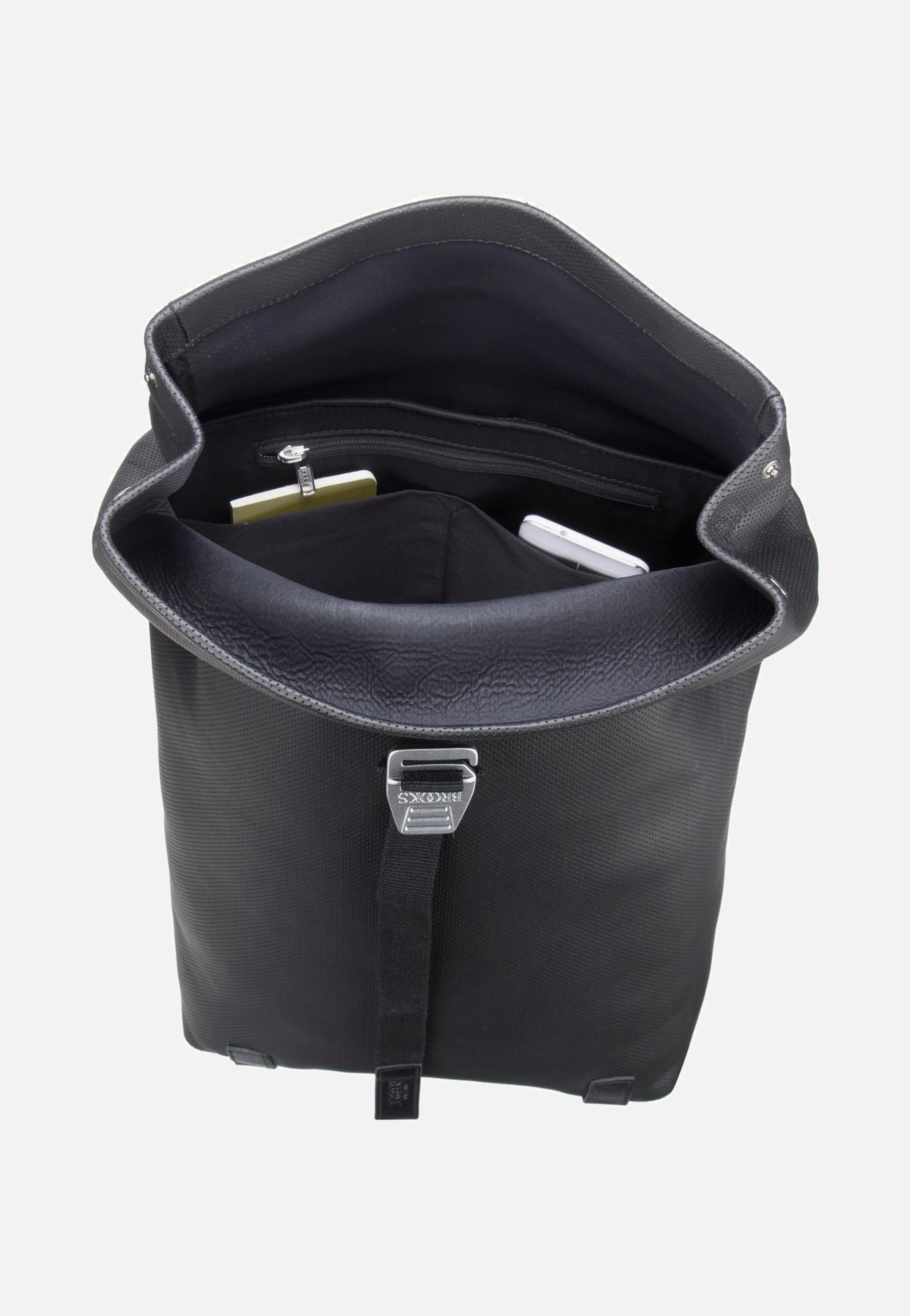 Pickwick Reflective Leather Black - Rolltop Rucksack - Image 3