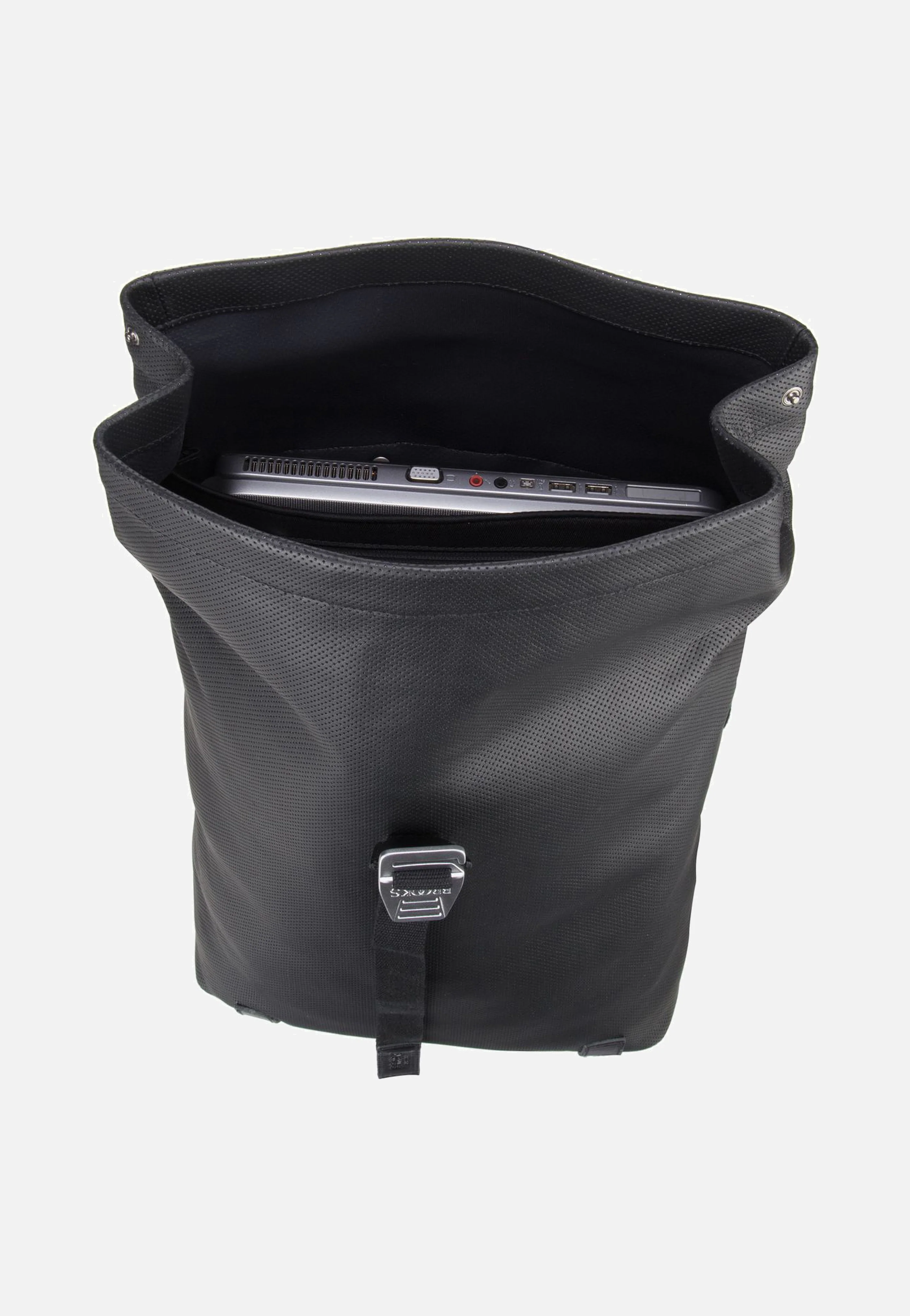 Pickwick Reflective Leather Black - Rolltop Rucksack - Image 4