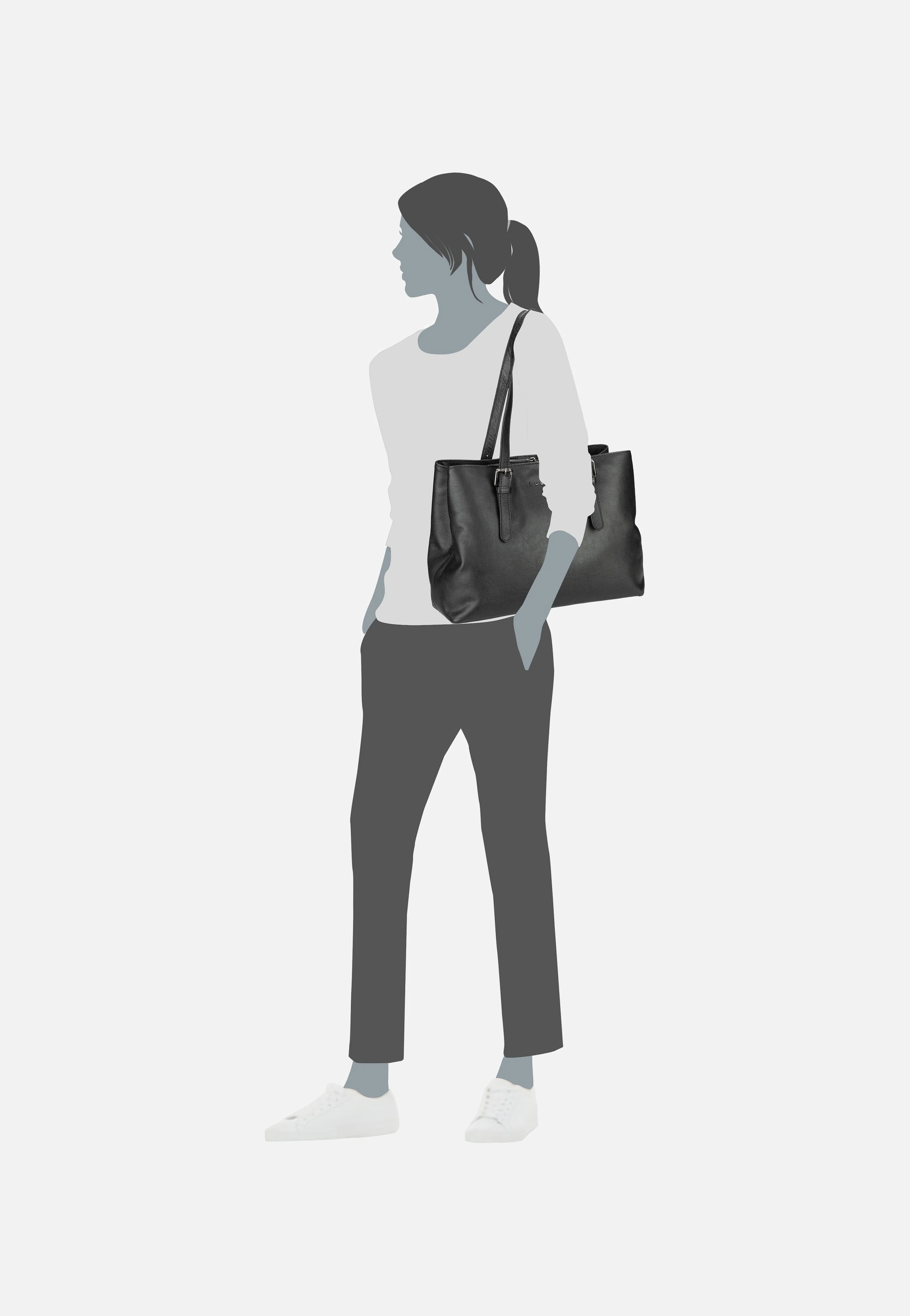 Bella Ladiesbag Schwarz - Shopper - Image 7