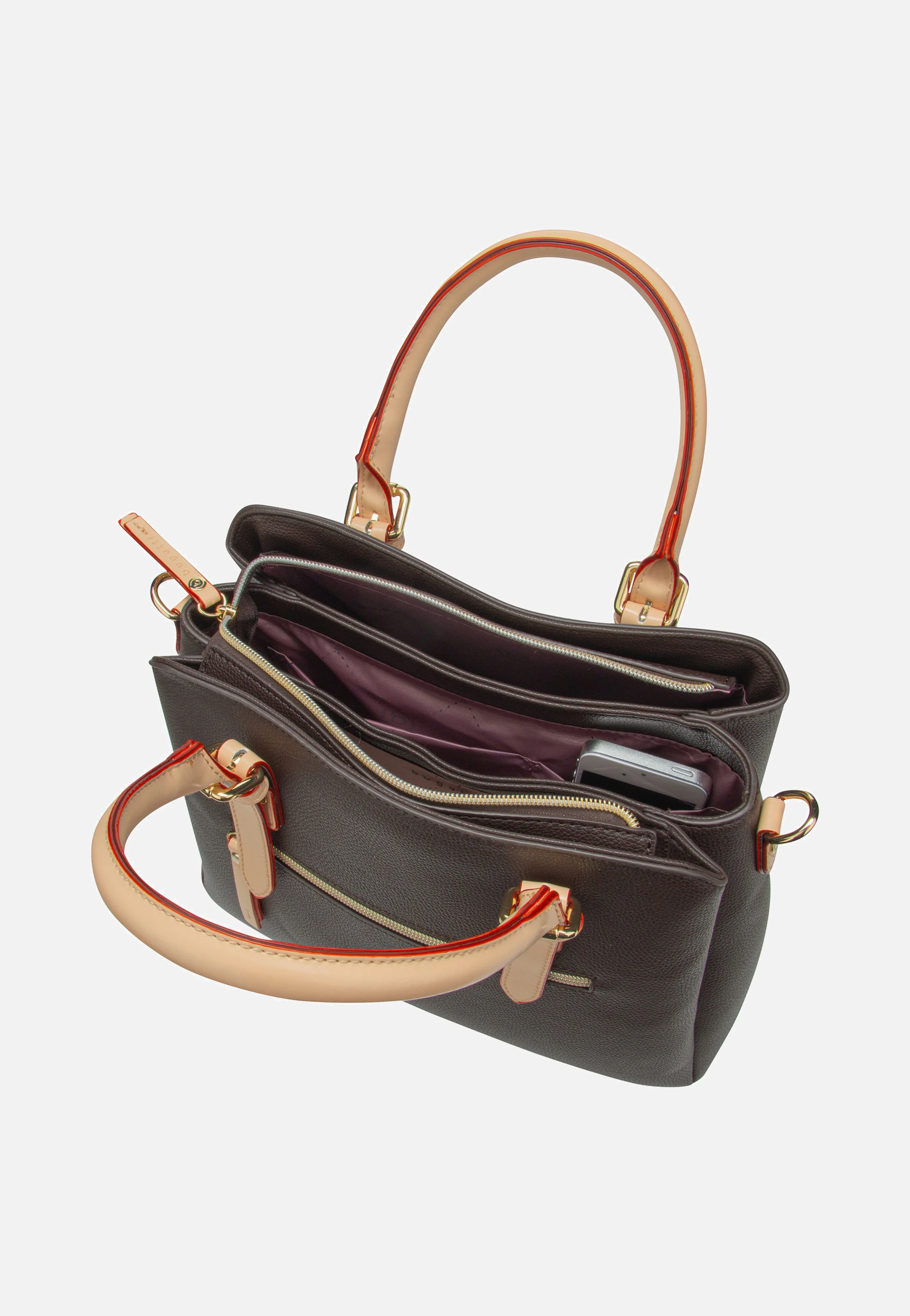 Ella Bowling Bag M Dunkelbraun - Bowling Bag - Image 3