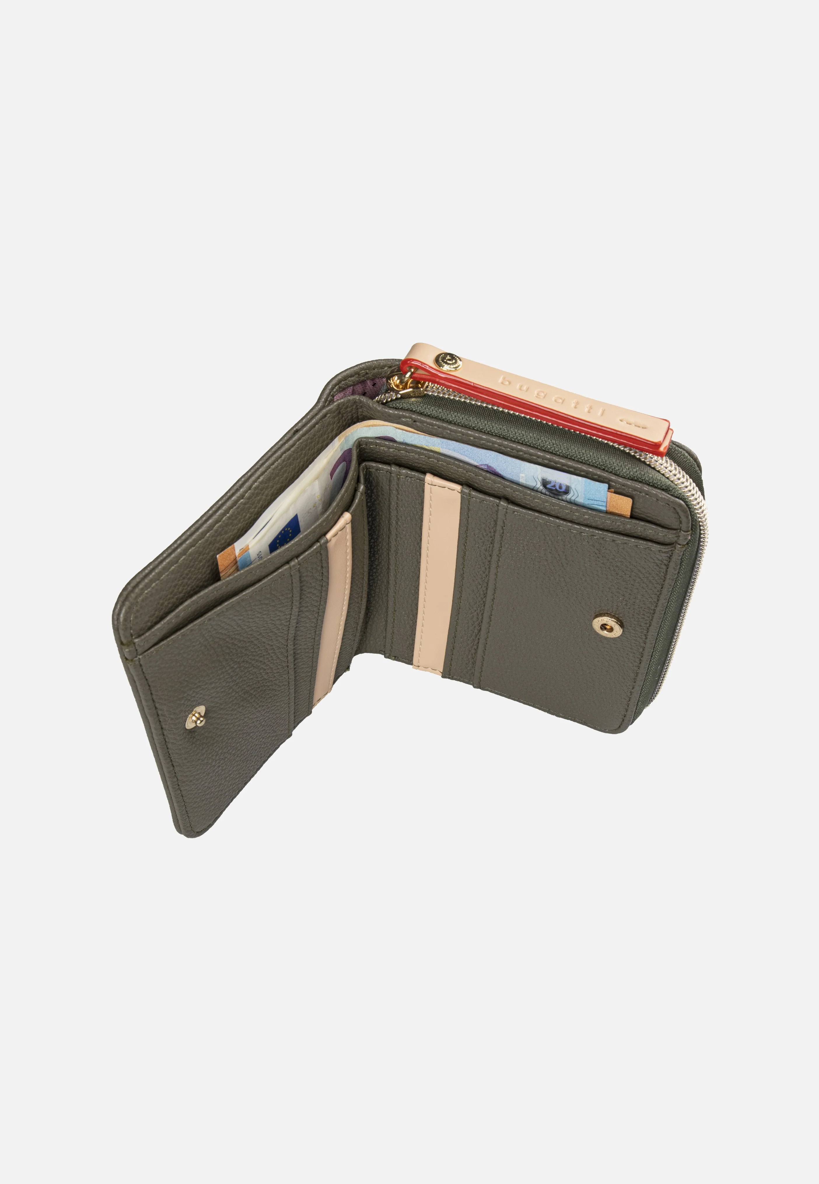Ella Zipped Ladies Purse Olive - Portemonnaie - Image 4