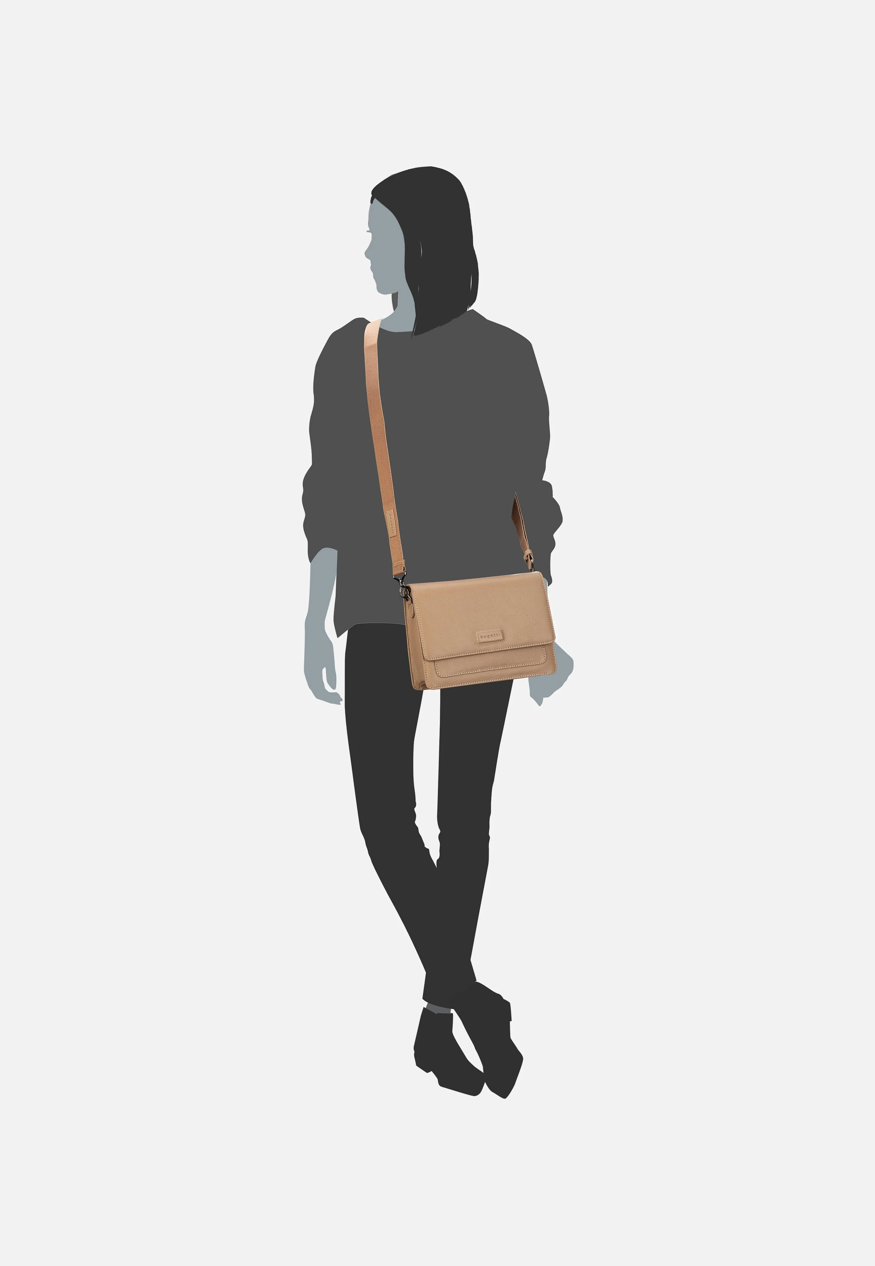 Elsa Cross Medium Sand - Crossbody Bag - Image 6