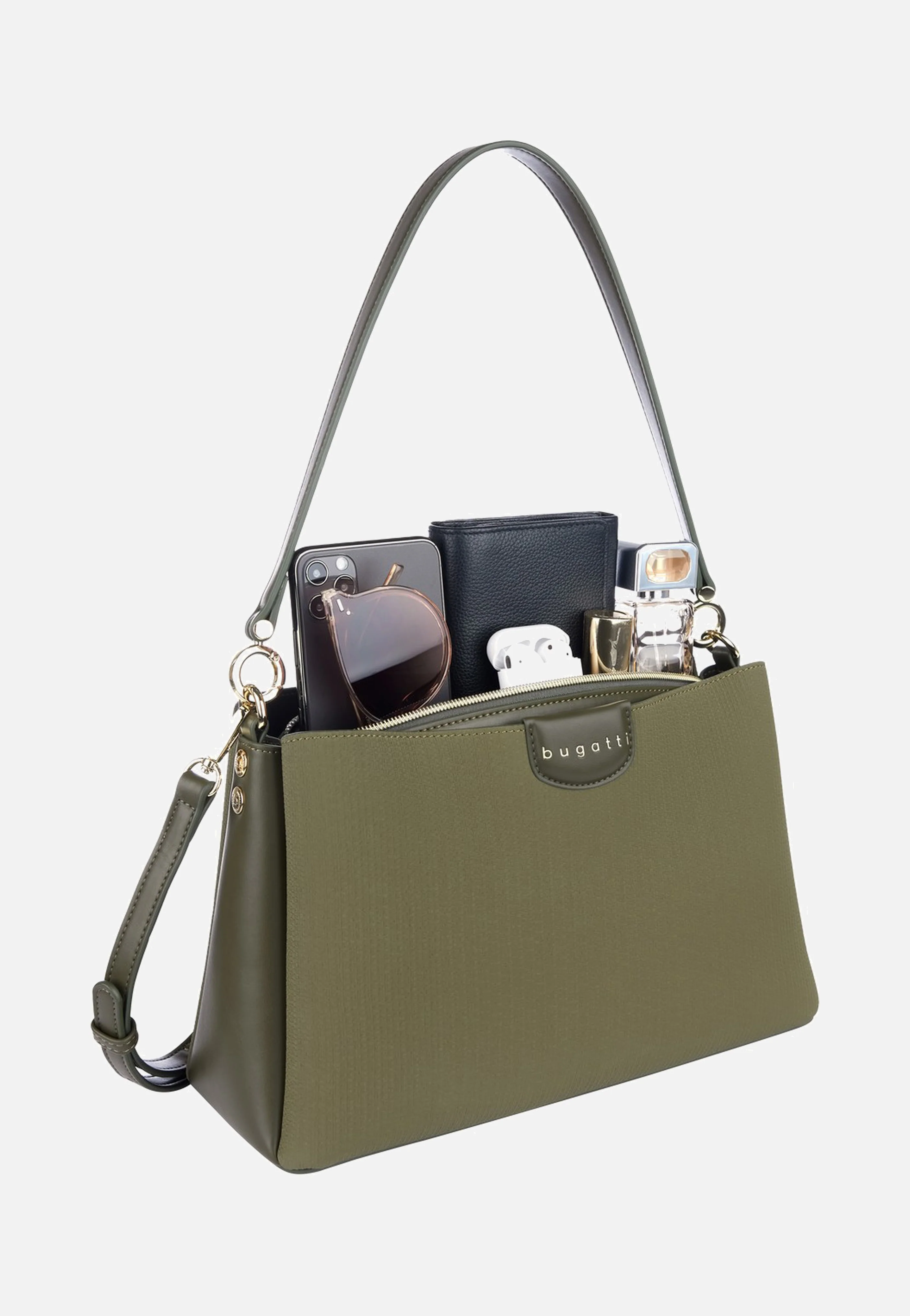 Leah Shoulder Bag M Olive - Umhängetasche - Image 5