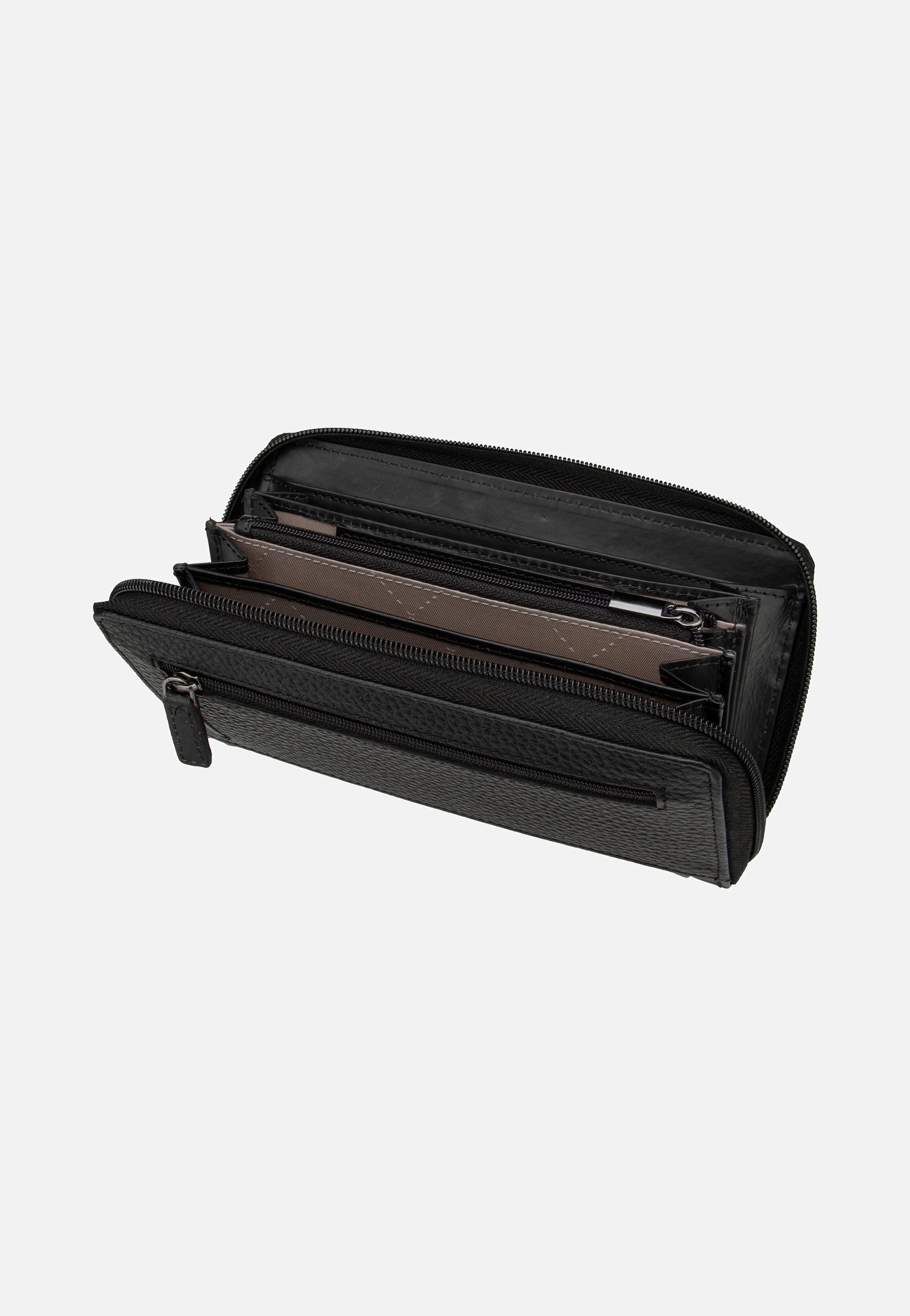 Sina Ladies Long Zip Schwarz - Portemonnaie - Image 4