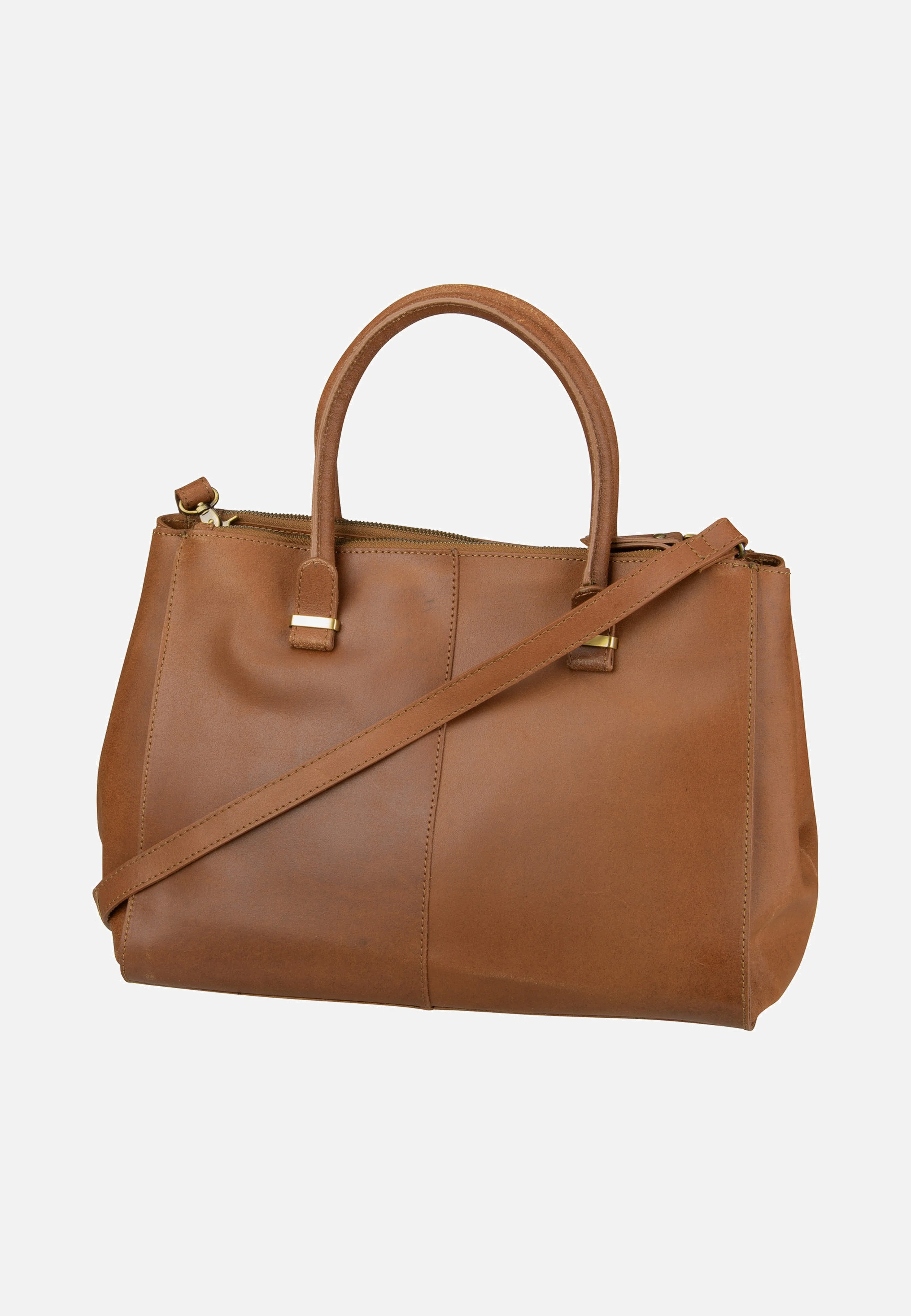 Vintage Wieske 2-Zipper 6971 Cognac - Bowling Bag - Image 2