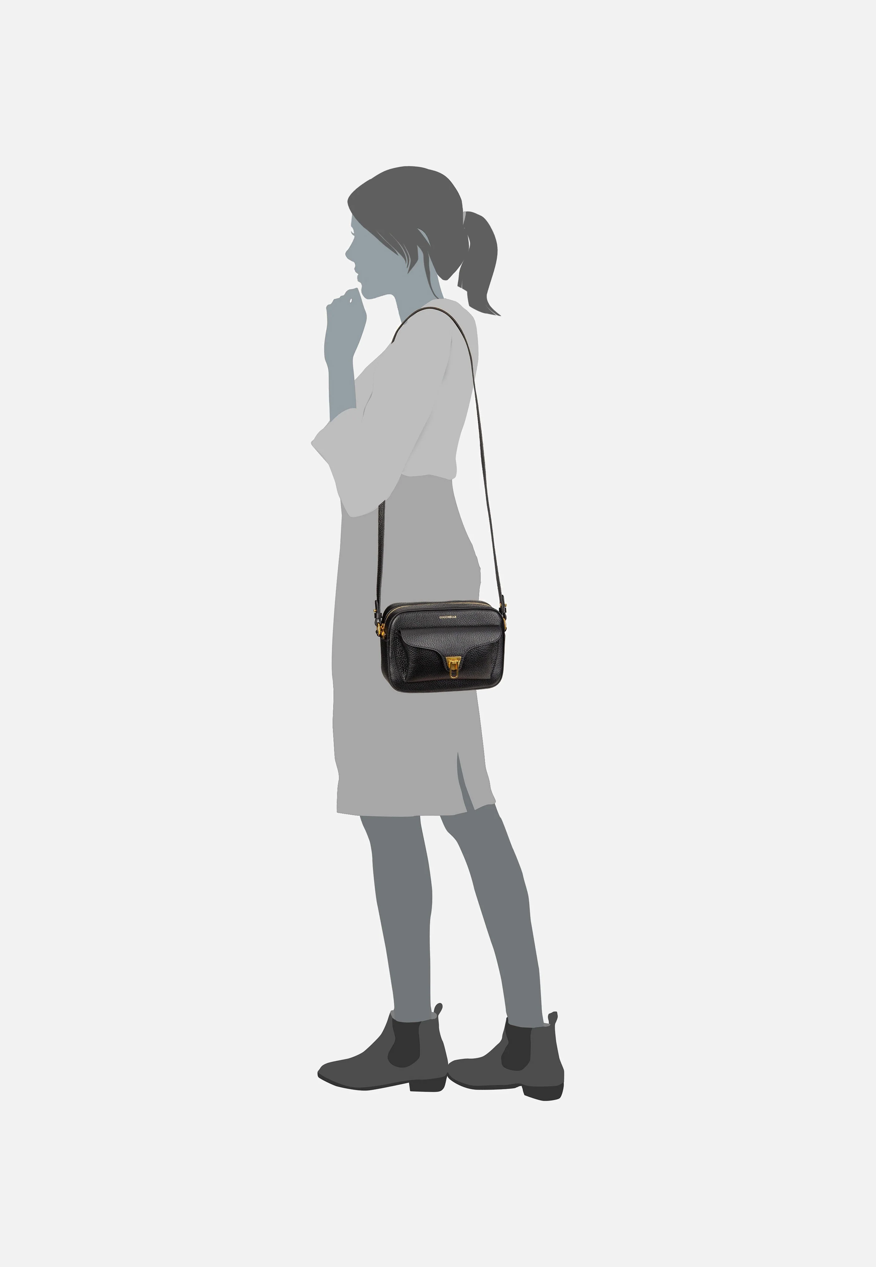 Coccinelle Beat Soft 1502 Noir - Crossbody Bag - Image 5