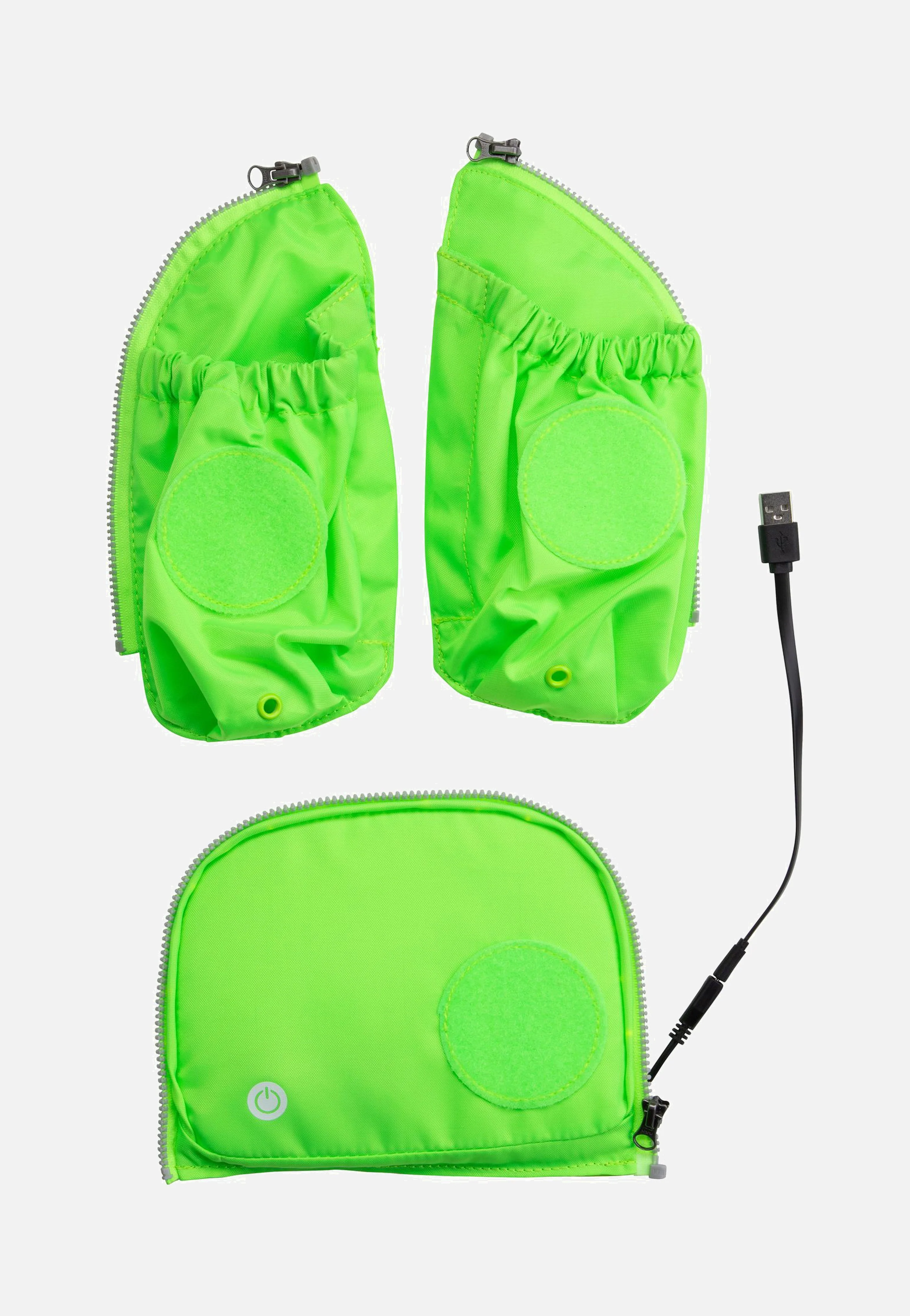 LED Fluo Seitentaschen Zip-Set Grün - Schulzubehör - Image 3