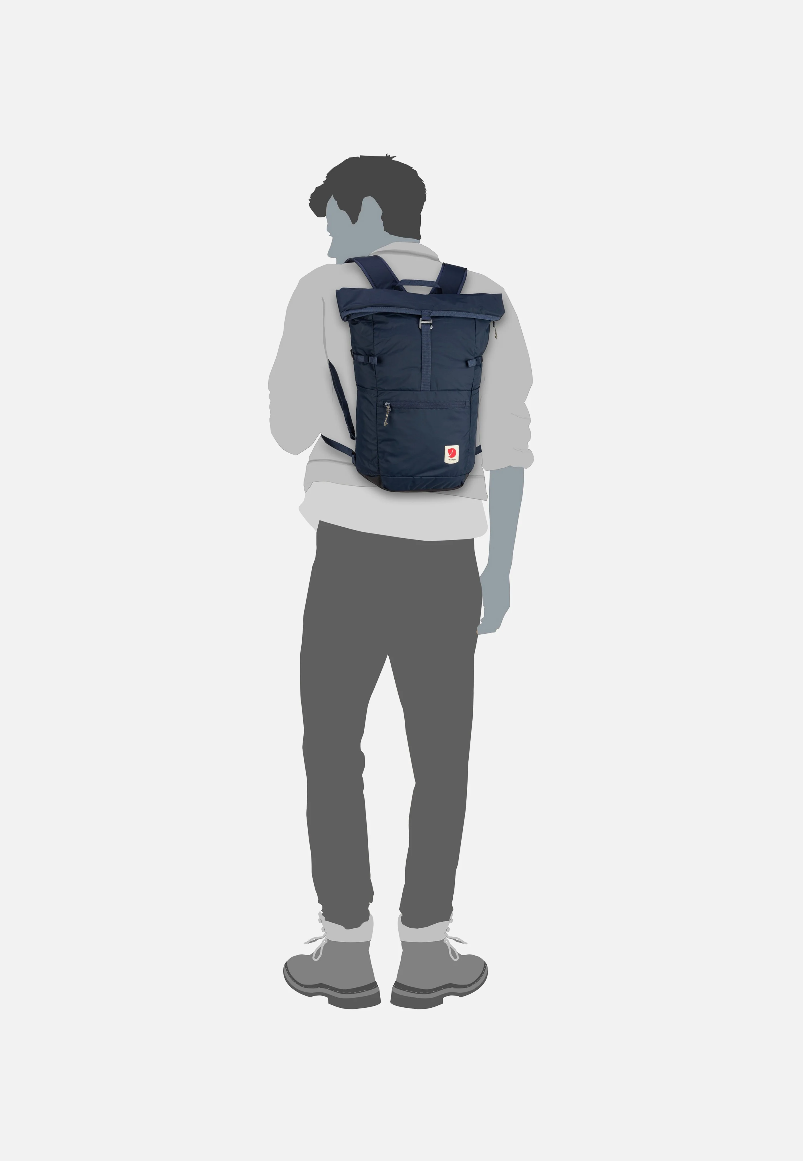 High Coast Foldsack 24 Navy - Rolltop Rucksack - Image 6