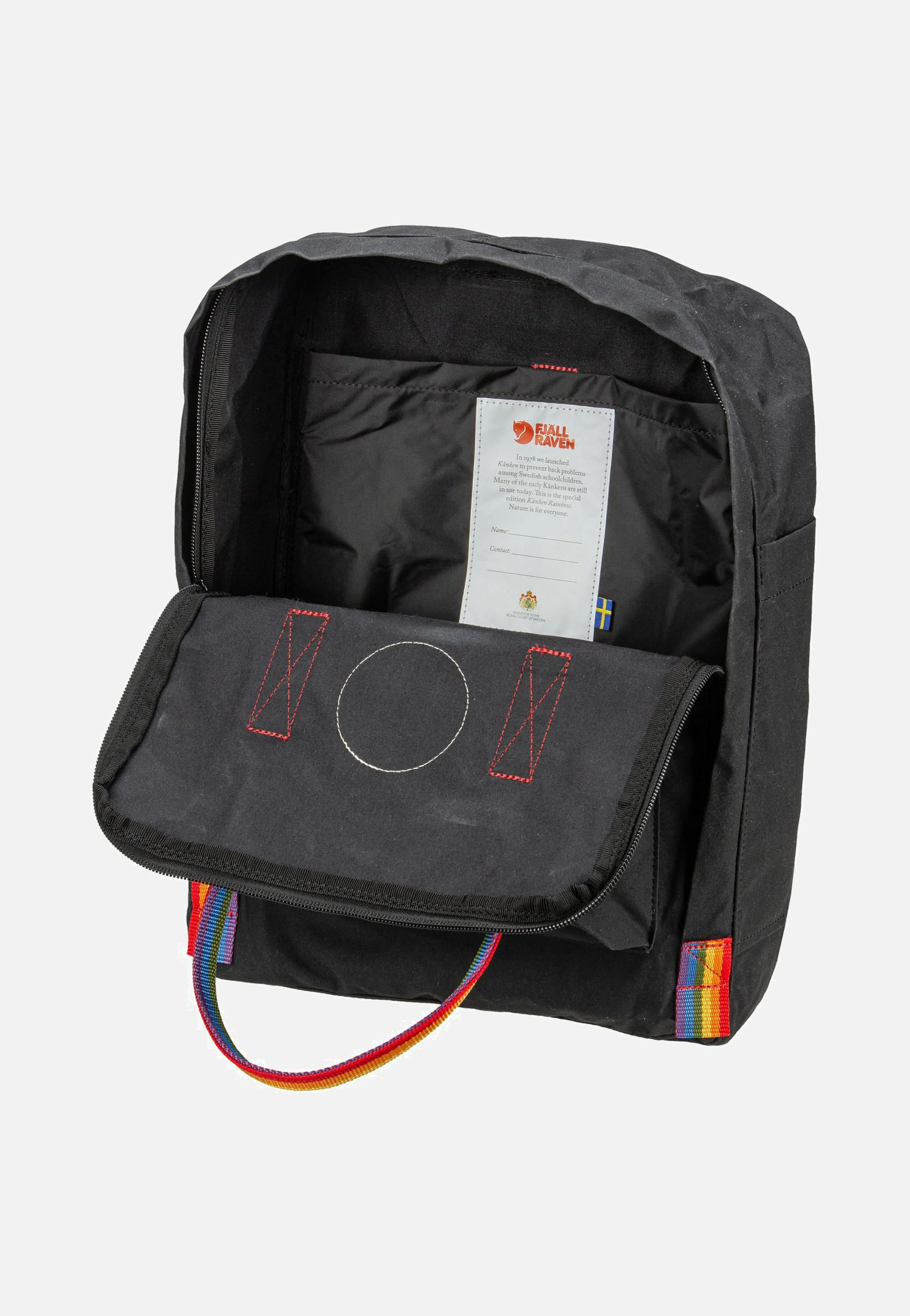 Kanken Rainbow Black/Rainbow Pattern - Rucksack - Image 3