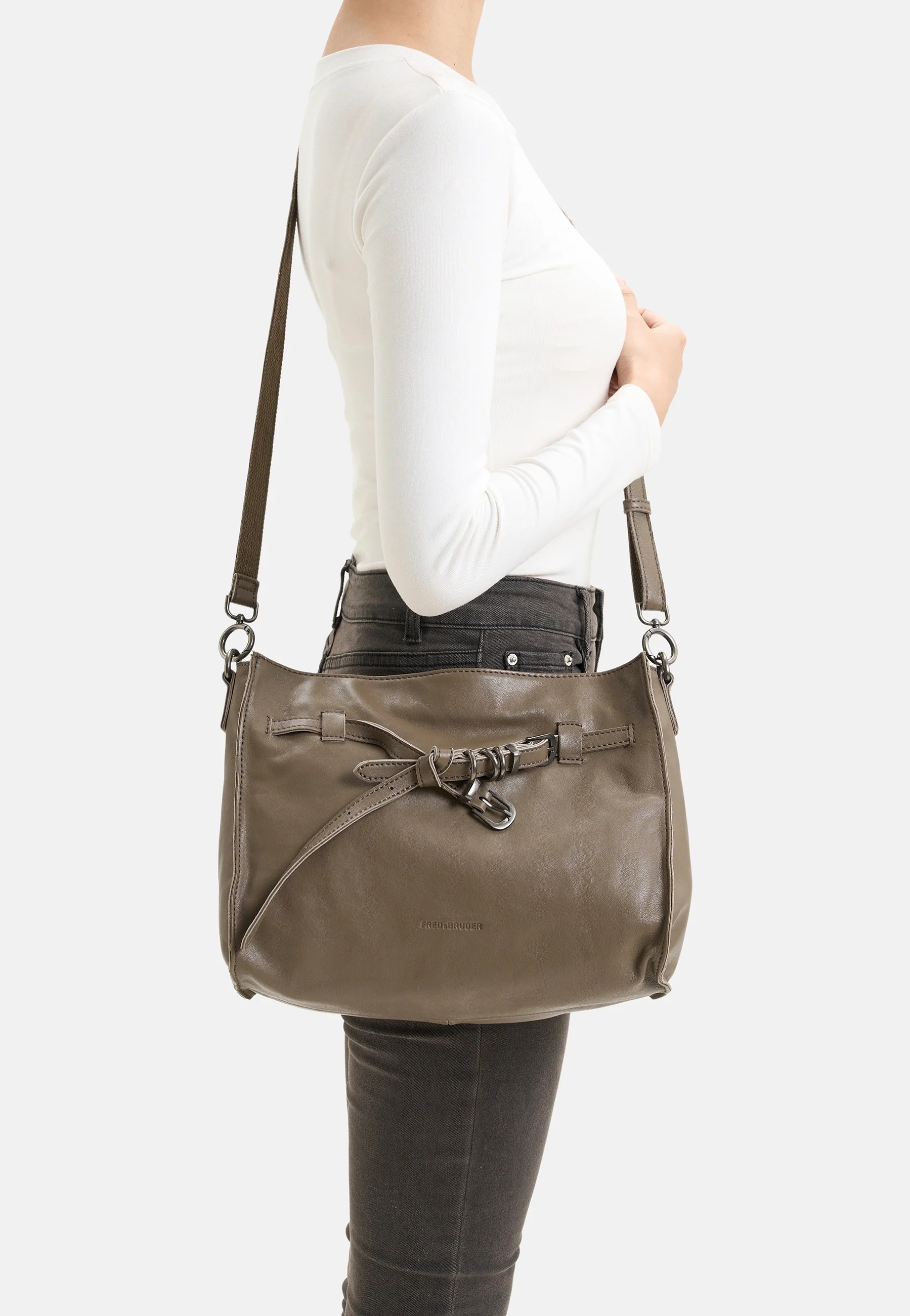 Belted With Love Shoulderbag Grey Khaki - Umhängetasche - Image 5