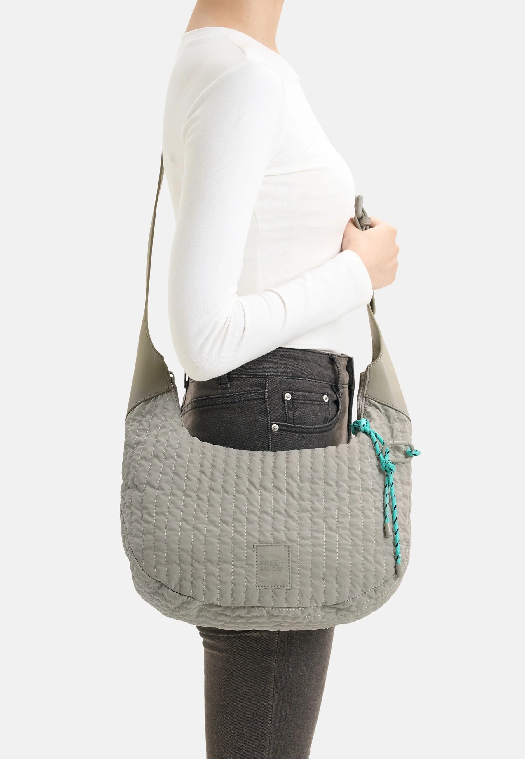 Just Flow Round Hobo Light Grey - Hobo Bag - Image 5
