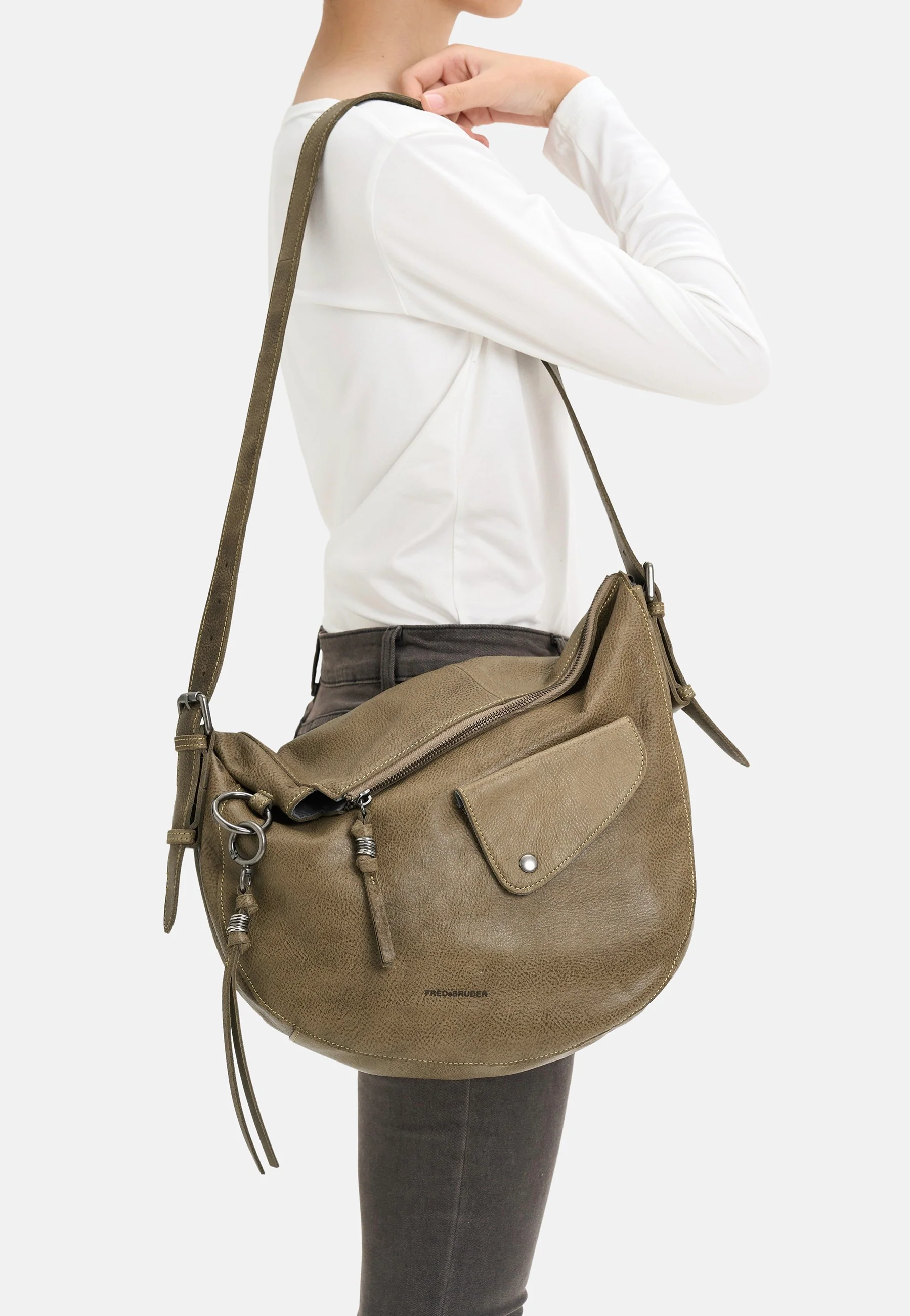 My Forever Friend Shoulderbag With Front Pocket Muddy Khaki - UmhÀngetasche - Image 5