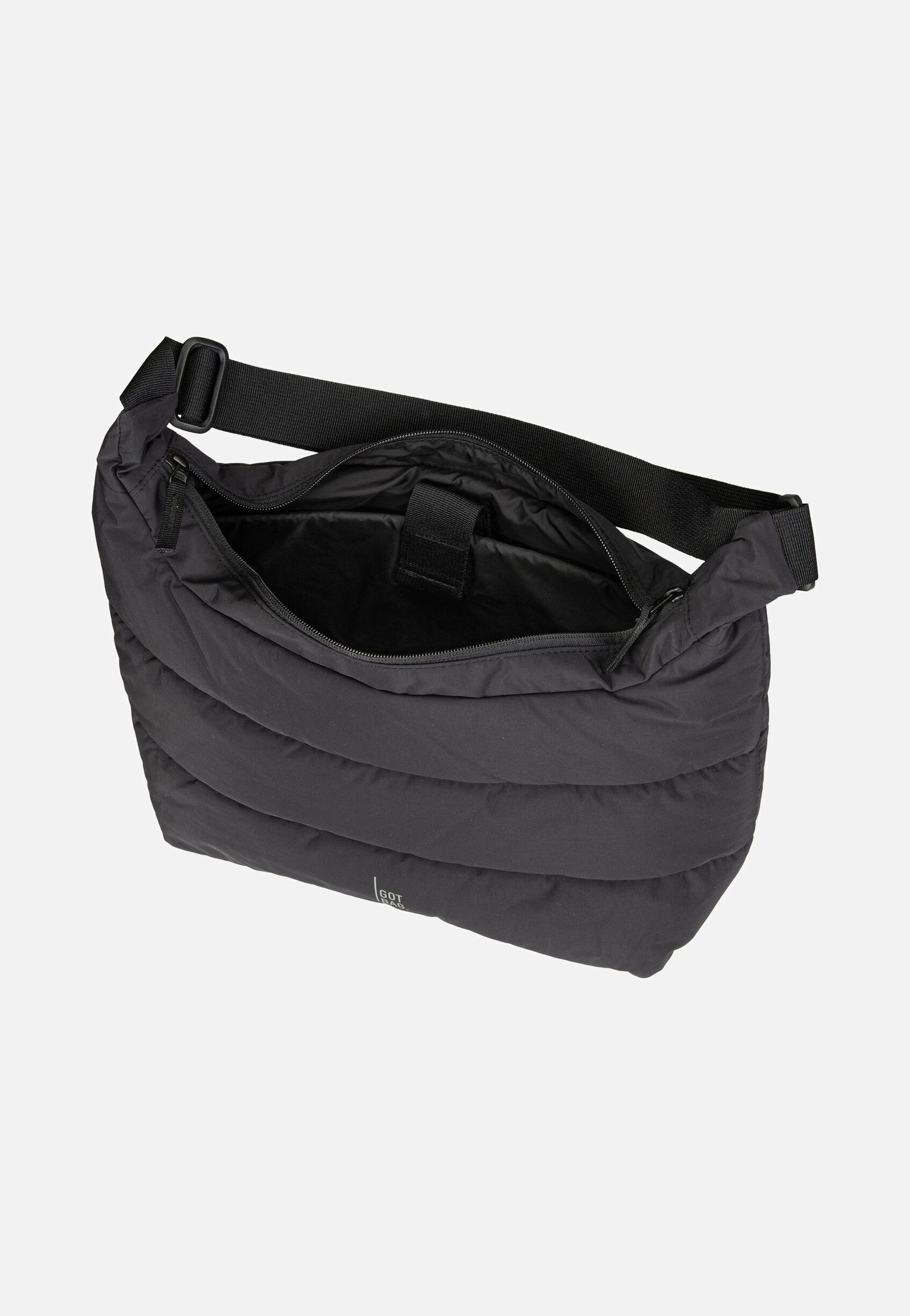 Puffer Square Bag Large Monochrome Black - Hobo Bag - Image 4