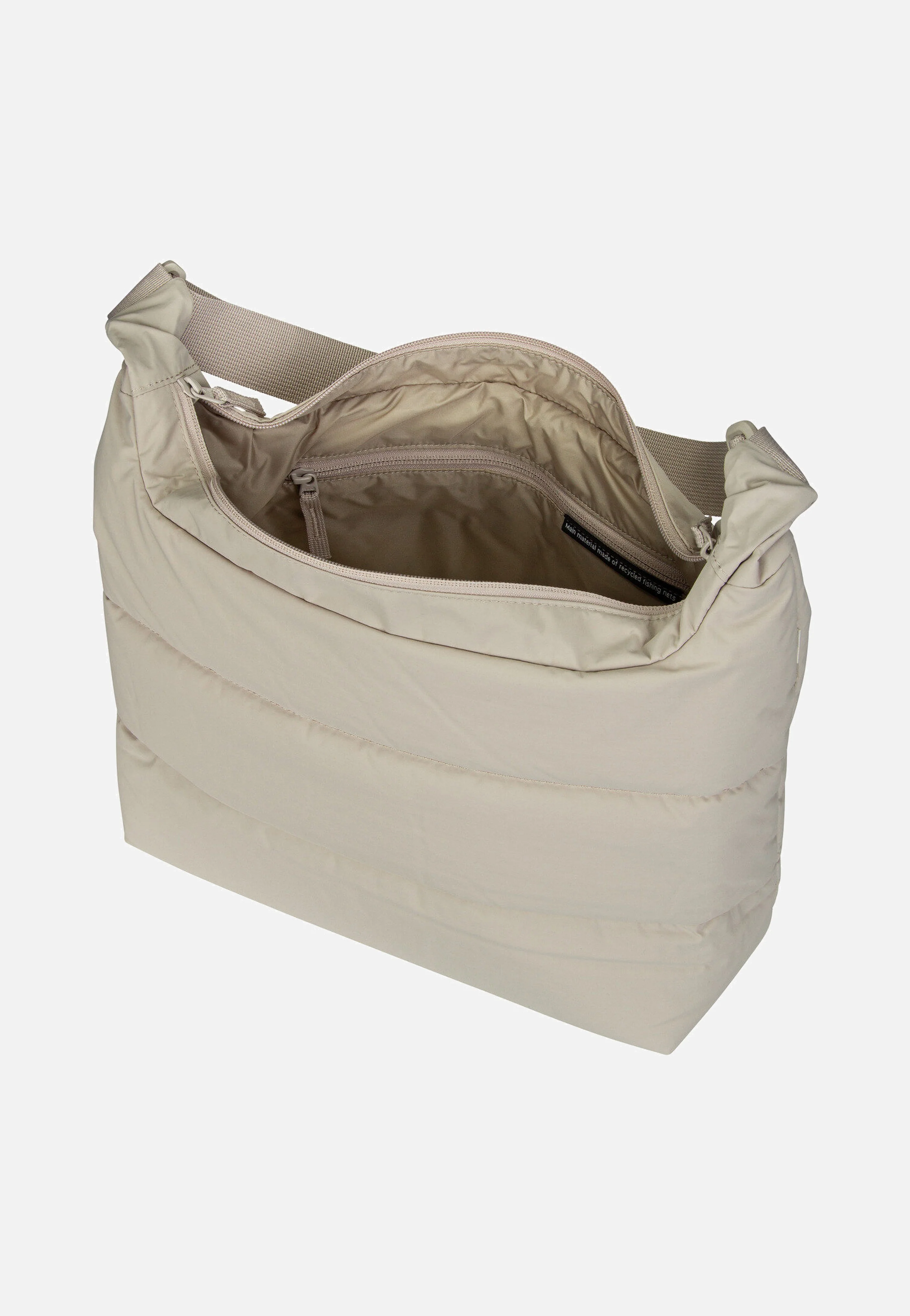 Puffer Square Bag Large Monochrome Scallop - Hobo Bag - Image 3