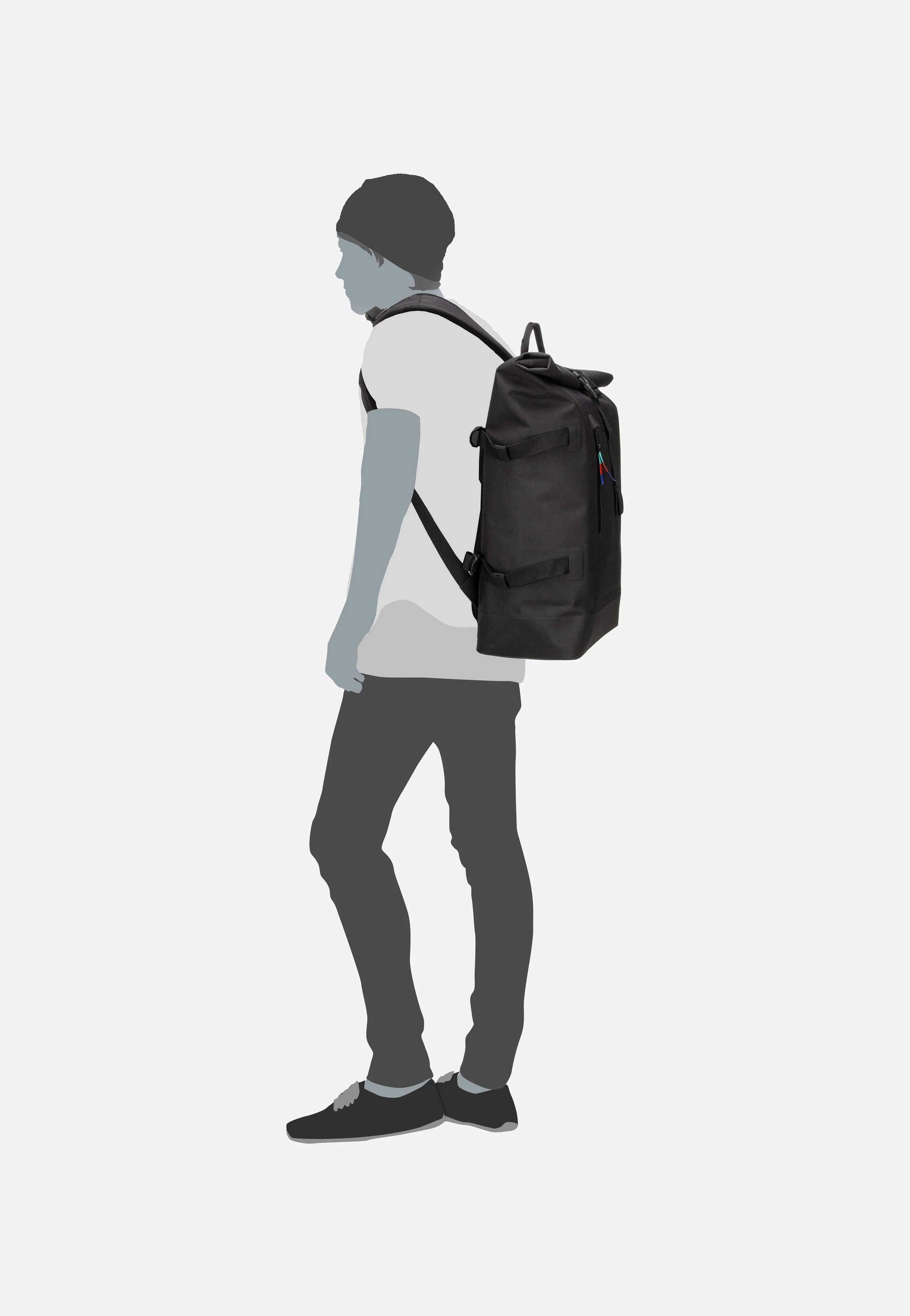 Rolltop 2.0 Black - Rolltop Rucksack - Image 8