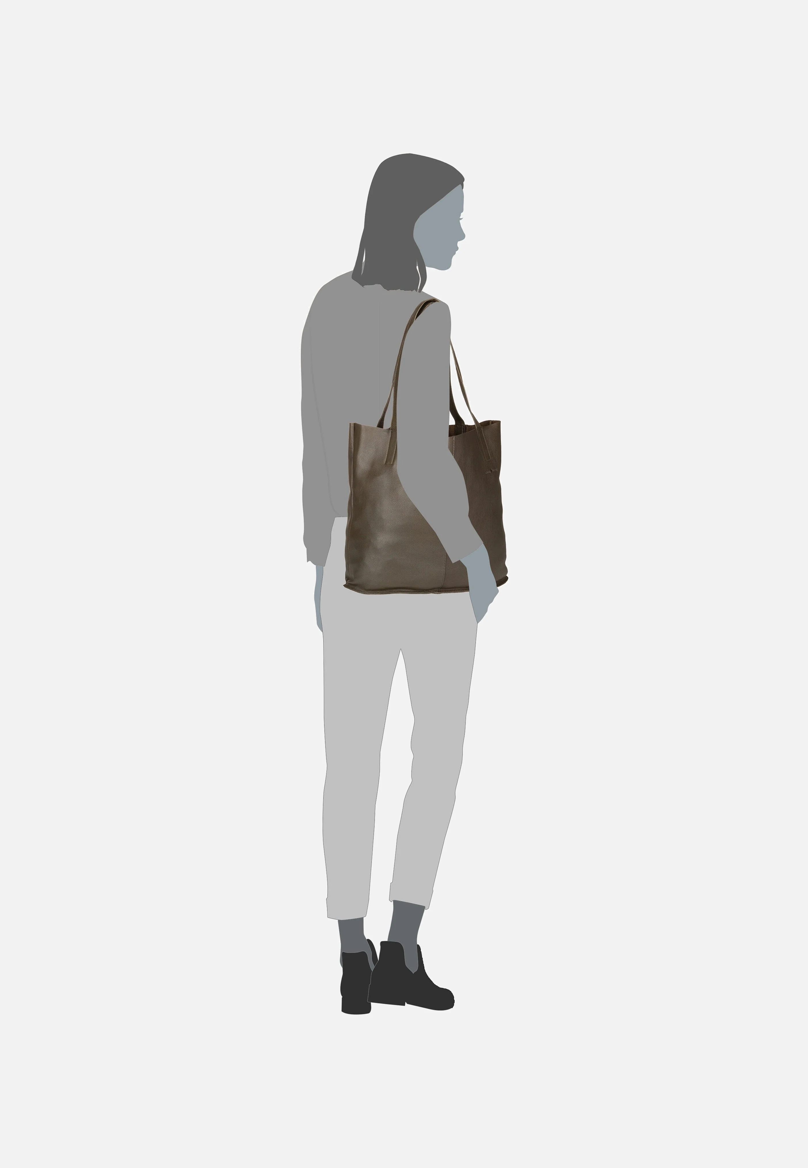 Carmen Nappa NR-2 Oliv - Shopper - Image 6
