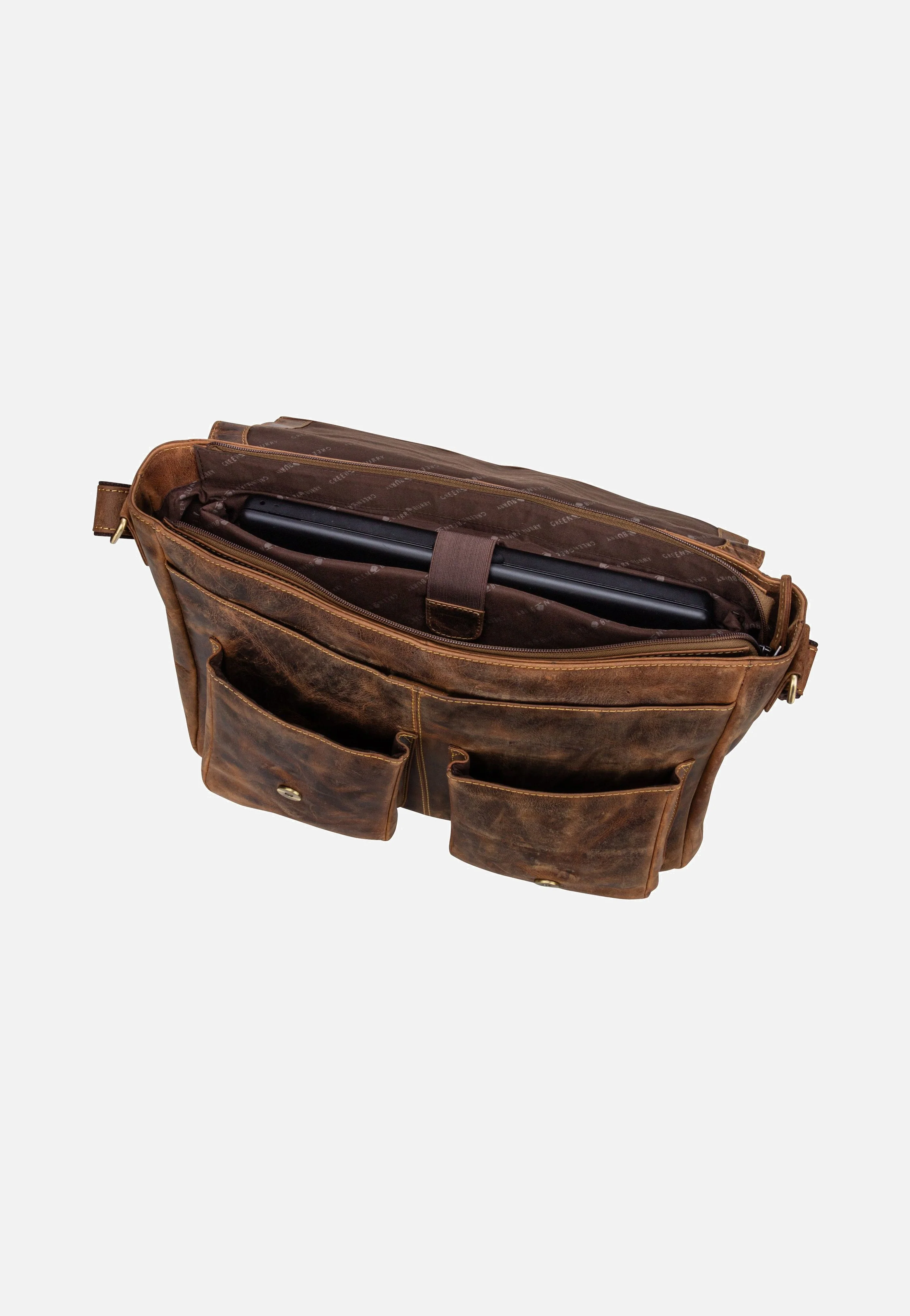 Vintage 1541 Revolver Bag XL Sattelbraun - Messenger Bag - Image 3