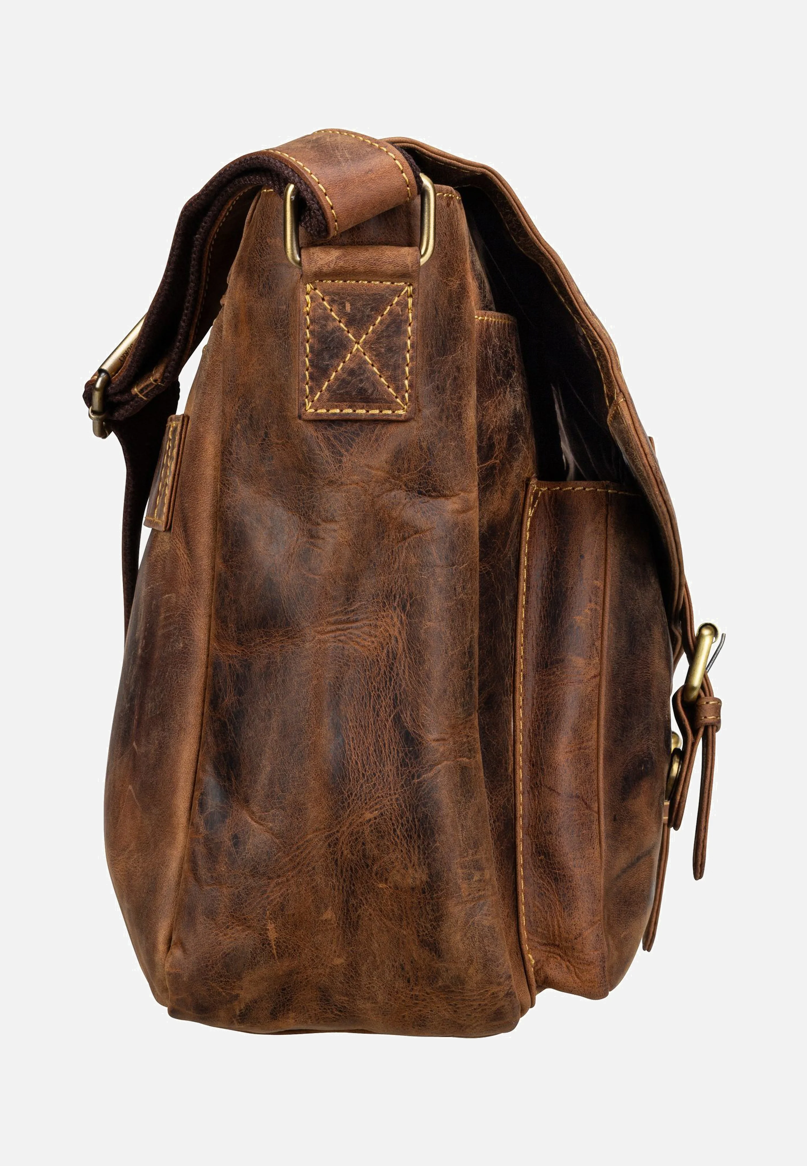 Vintage 1541 Revolver Bag XL Sattelbraun - Messenger Bag - Image 6
